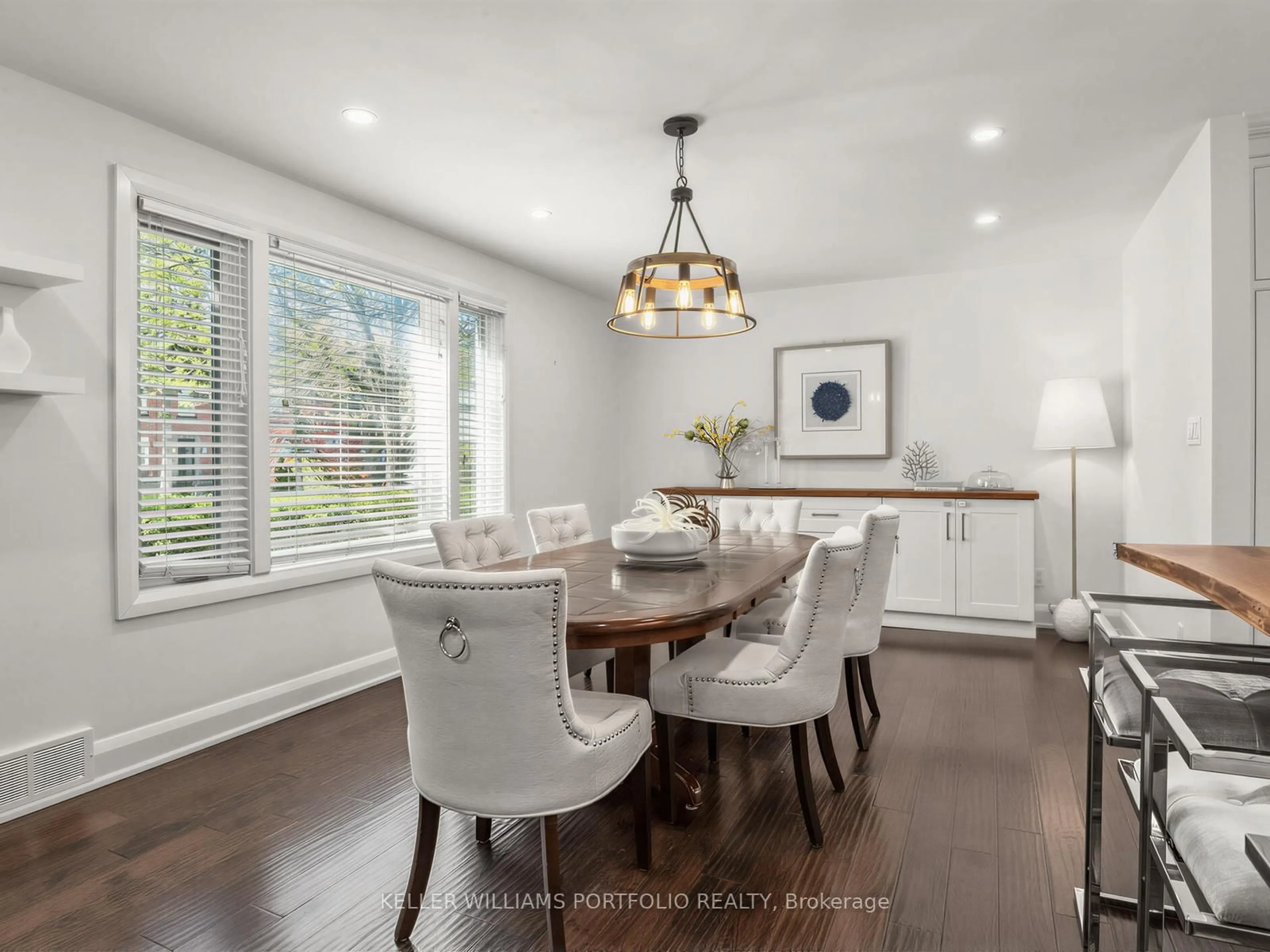 Dining room, wood/laminate floor for 81 Lynnhaven Rd, Toronto Ontario M6A 2L1