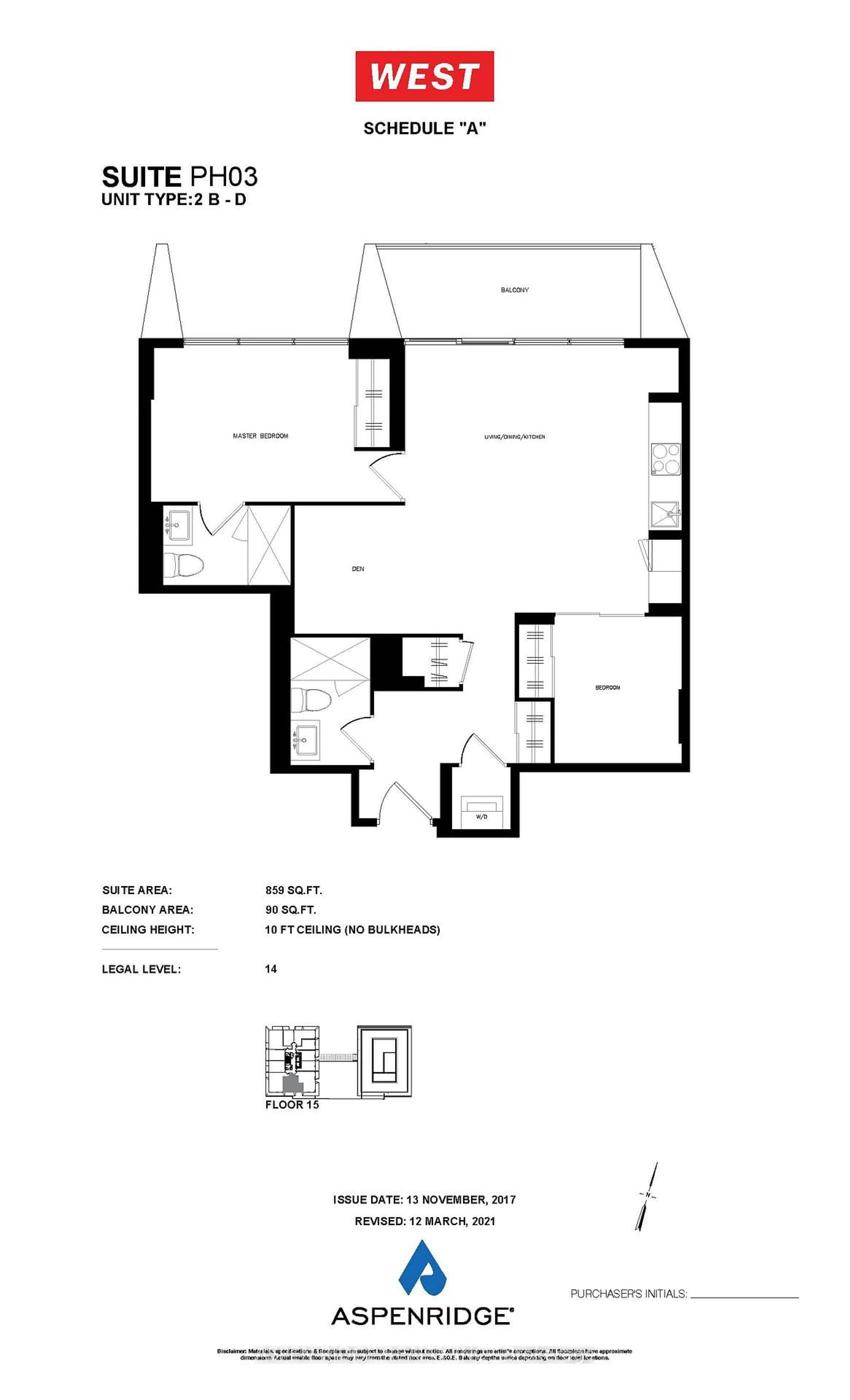 Floor plan for 9 Tecumseth St #PH03, Toronto Ontario M5V 0S5