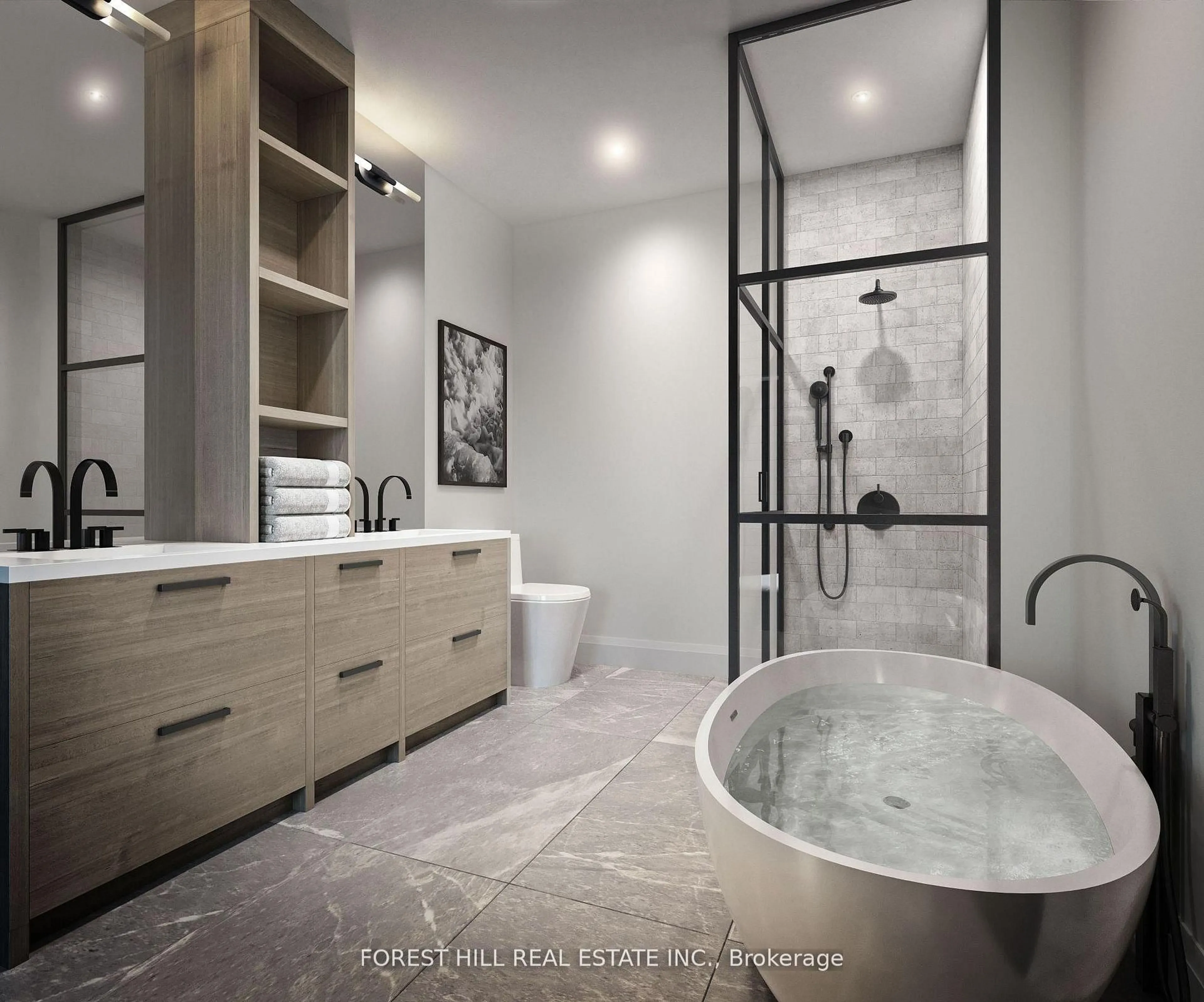 Contemporary bathroom, ceramic/tile floor for 2010 Bathurst St ##7A, Toronto Ontario M5P 0A8