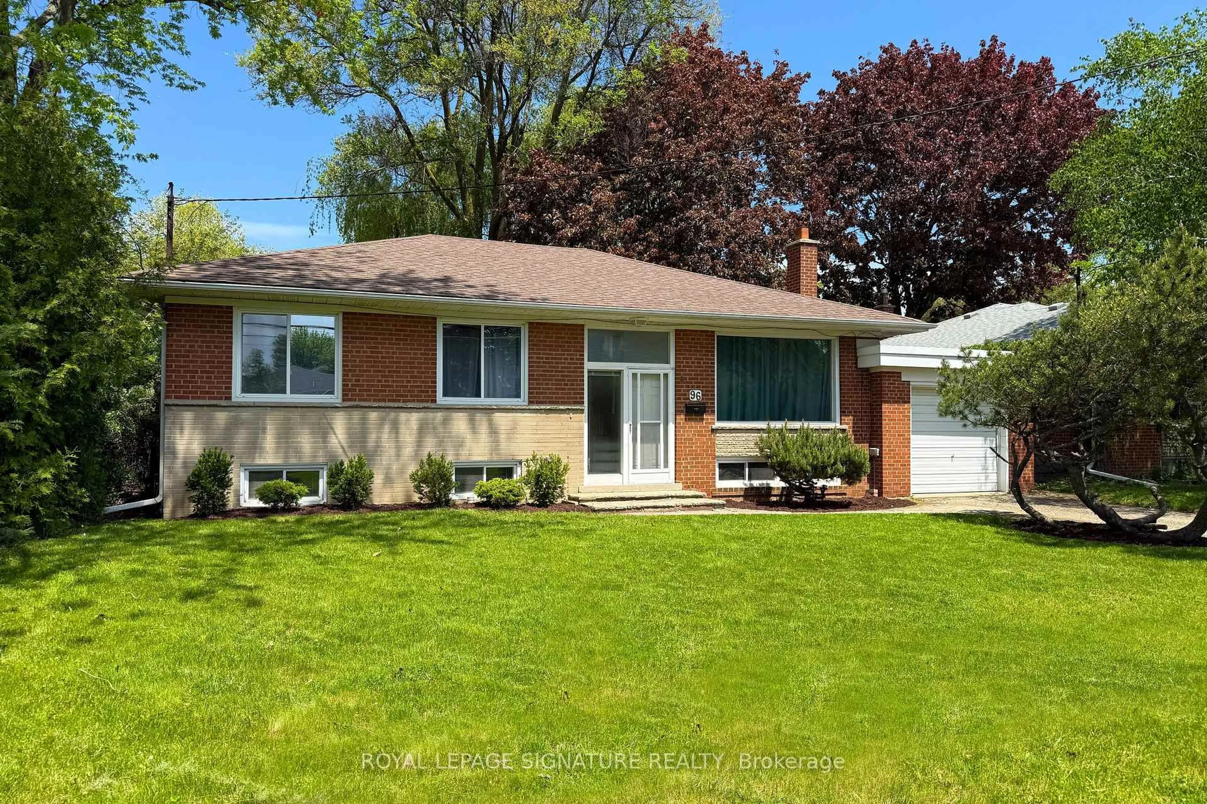 Home with vinyl exterior material, street for 96 Elvaston Dr, Toronto Ontario M4A 1N6