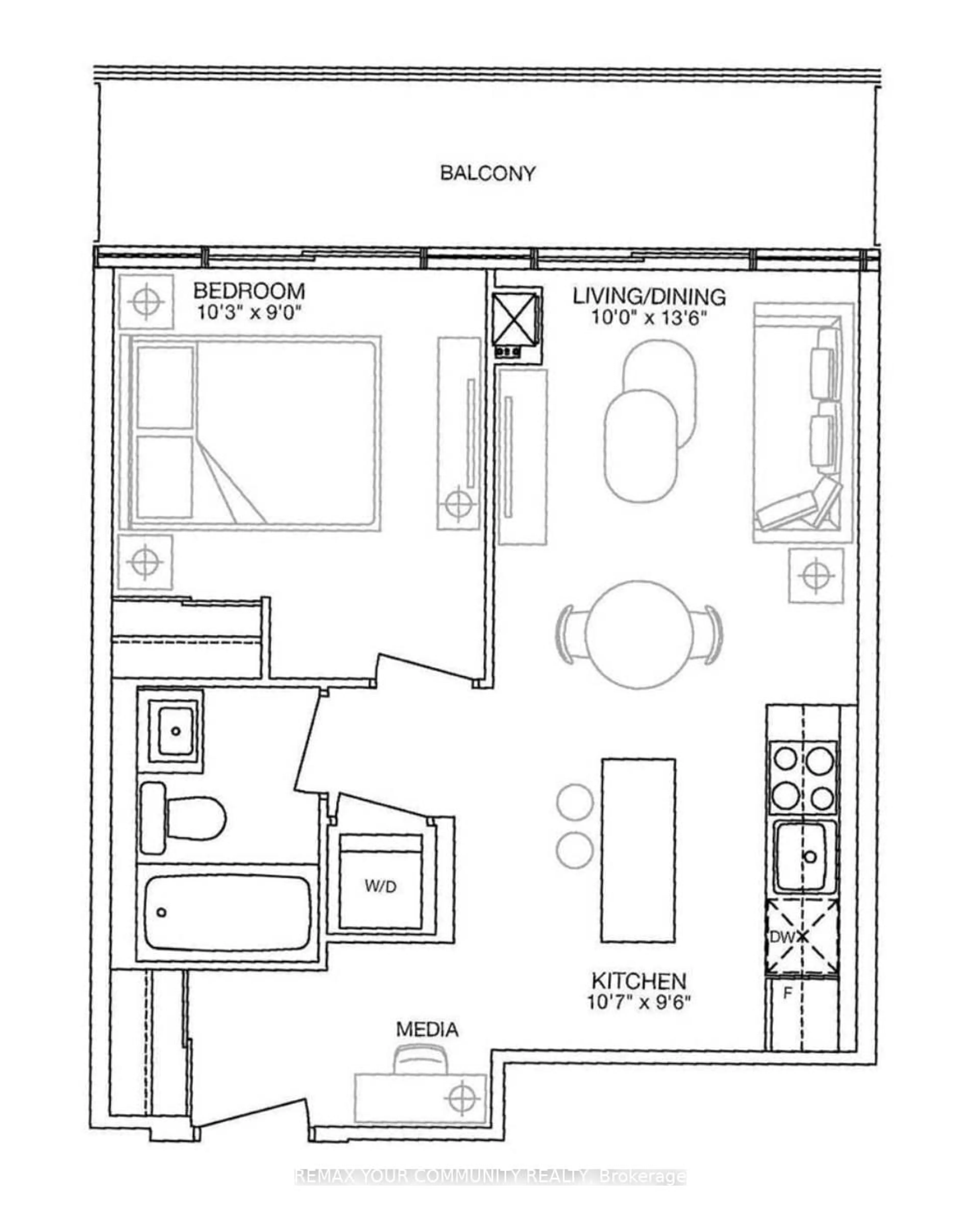 Floor plan for 200 Bloor St #2006, Toronto Ontario M5S 1T8