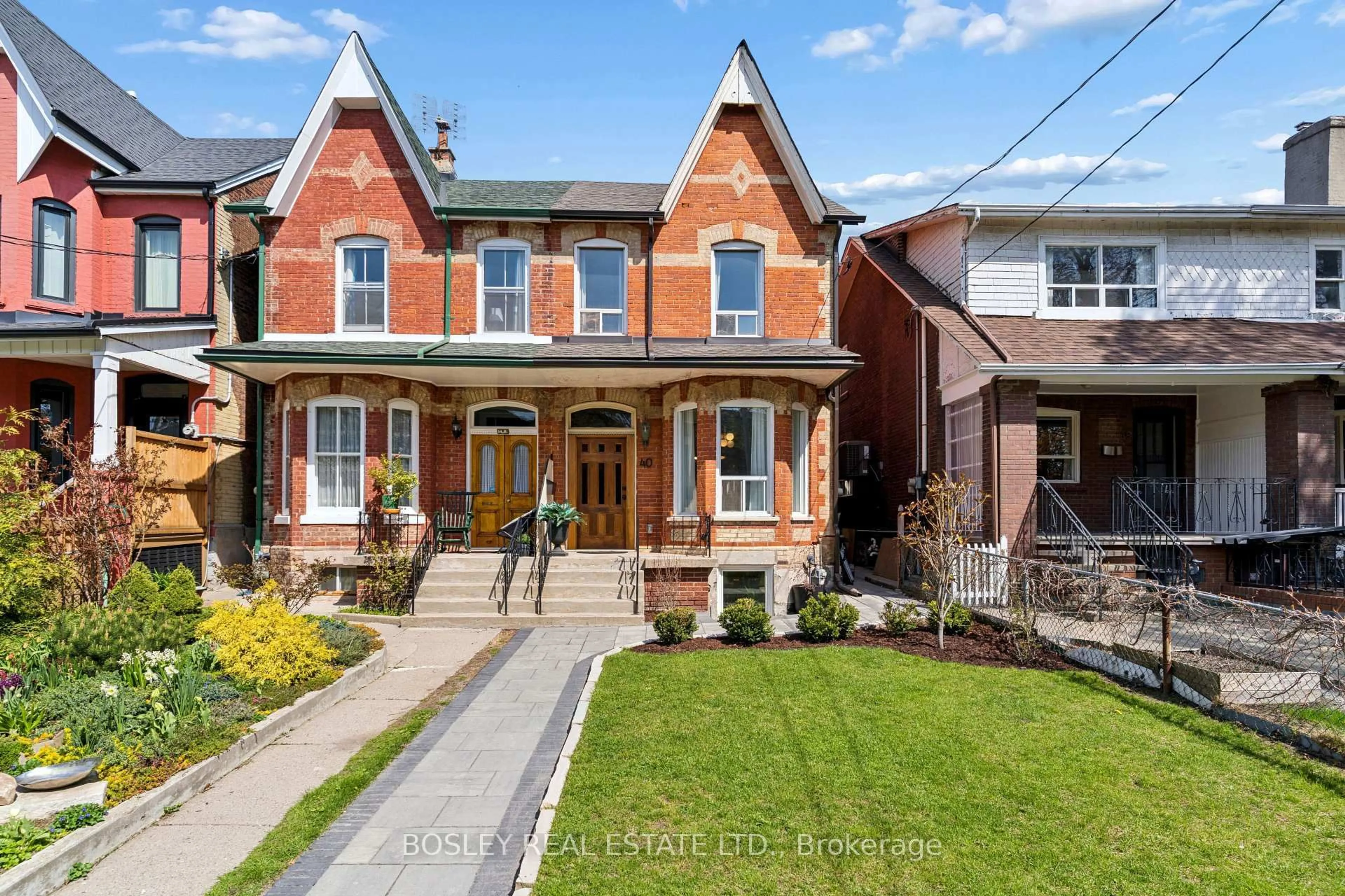 Home with brick exterior material, street for 40 Halton St, Toronto Ontario M6J 1R3
