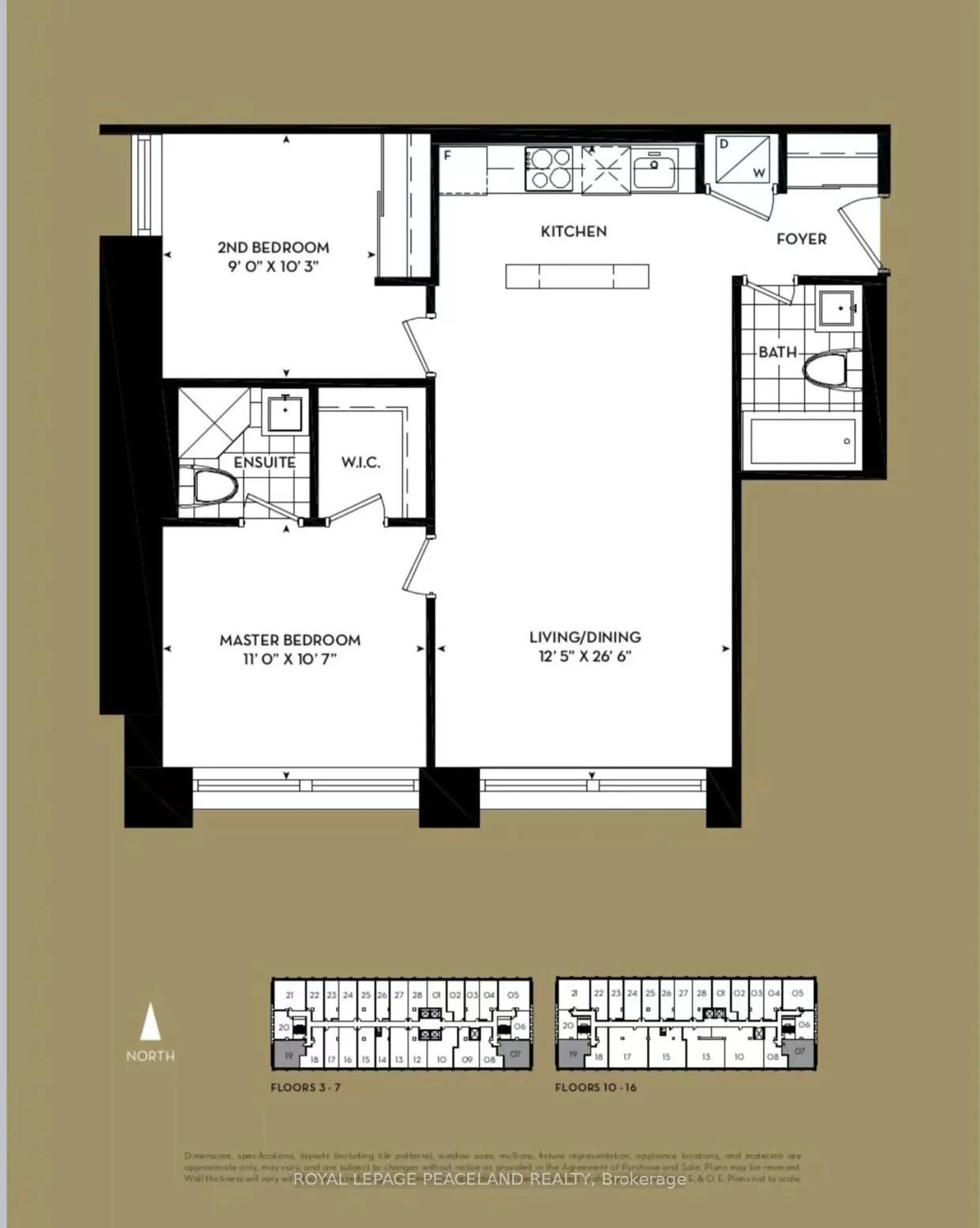 Floor plan for 111 St. Clair Ave #1607, Toronto Ontario M4V 1N5