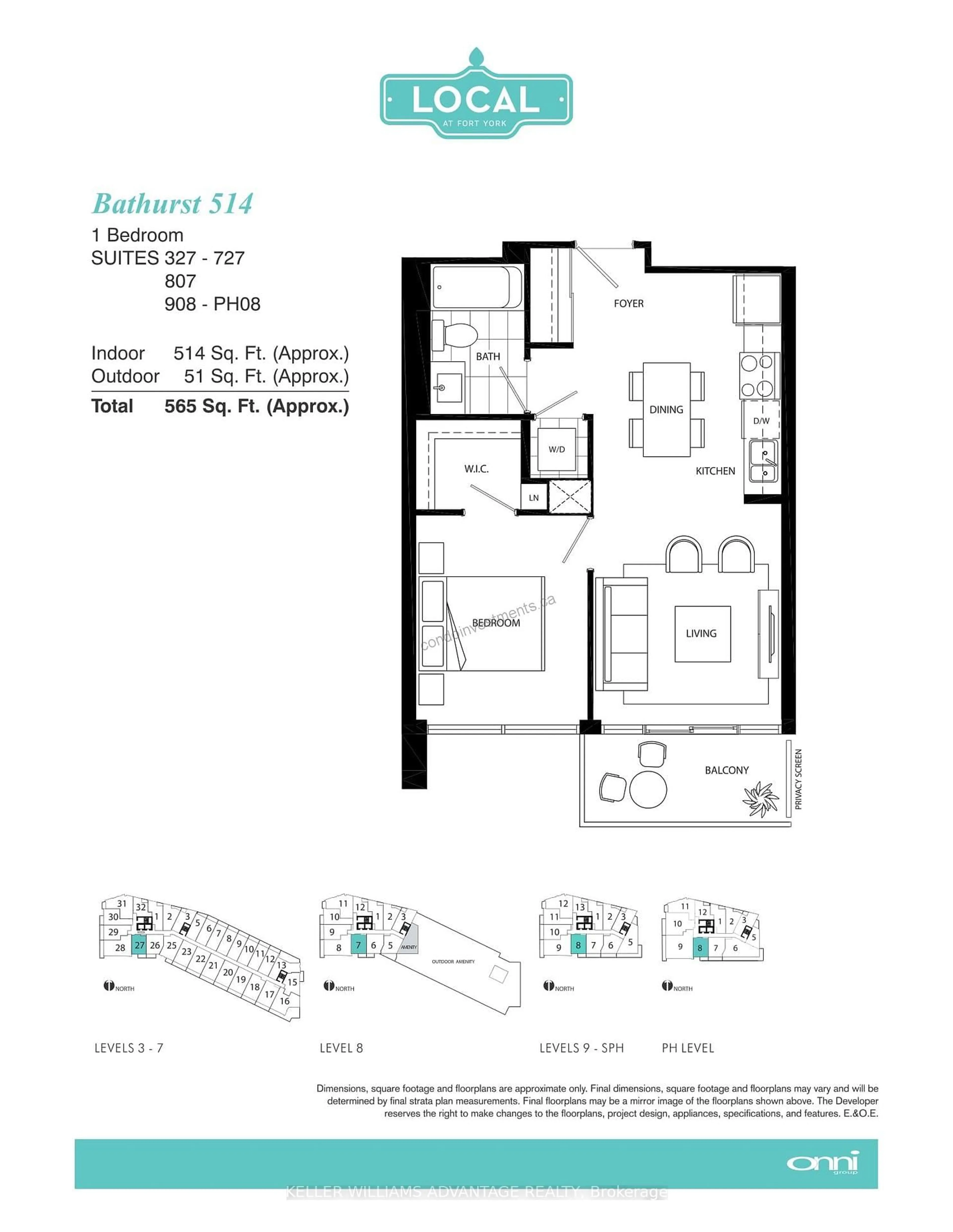 Floor plan for 50 Bruyeres Mews #1608, Toronto Ontario M5V 0A7