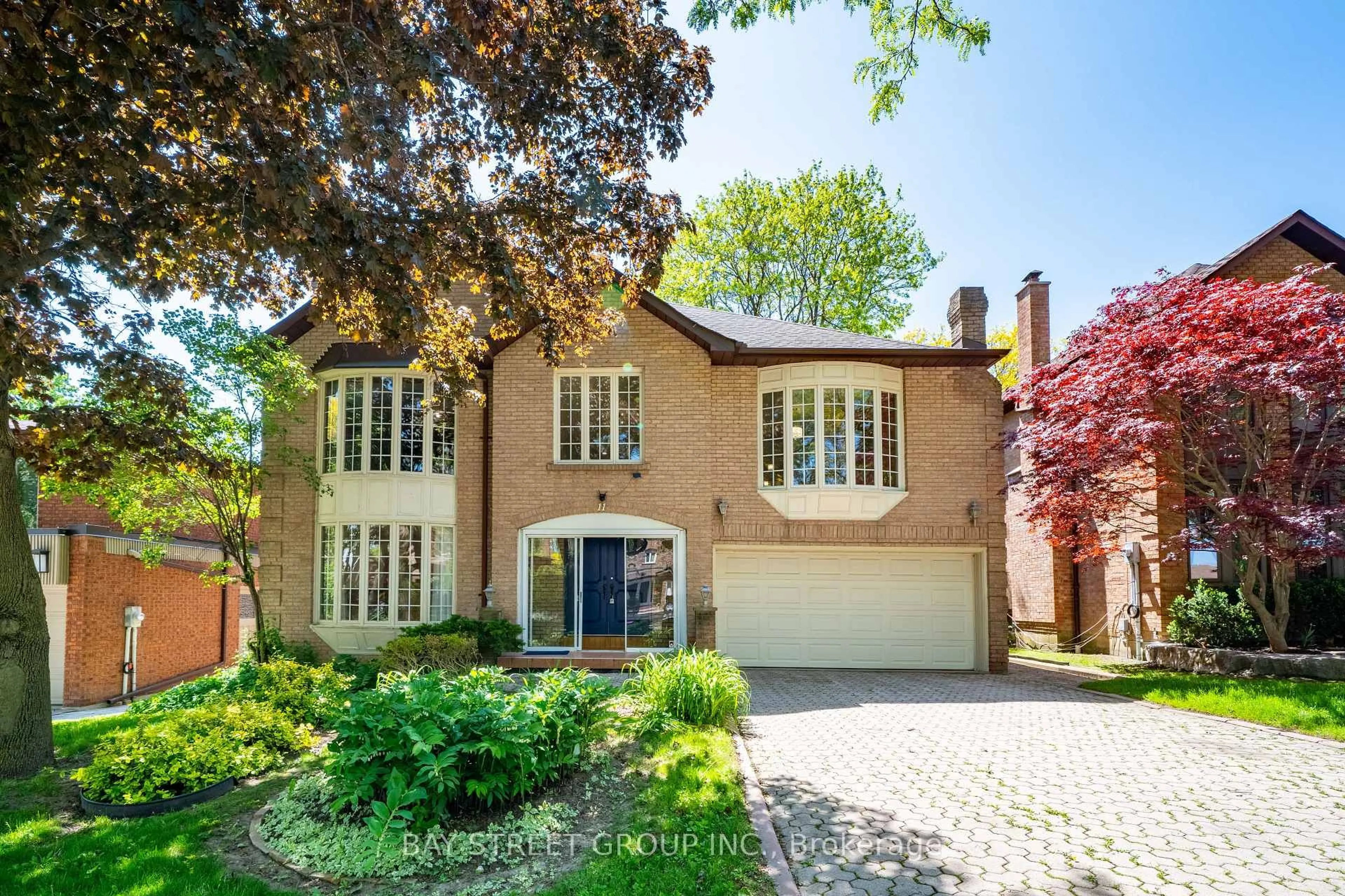 Home with brick exterior material, street for 11 Riderwood Dr, Toronto Ontario M2L 2X4