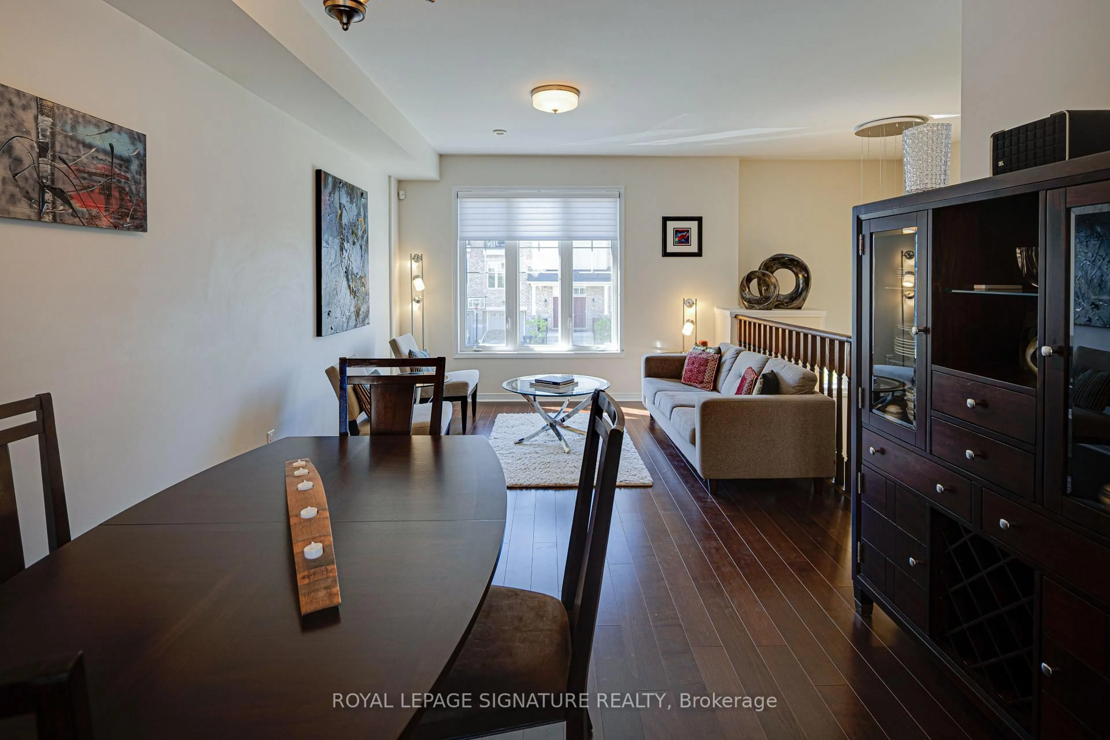 Dining room, wood/laminate floor for 6 Collip Pl, Toronto Ontario M4A 1Y3