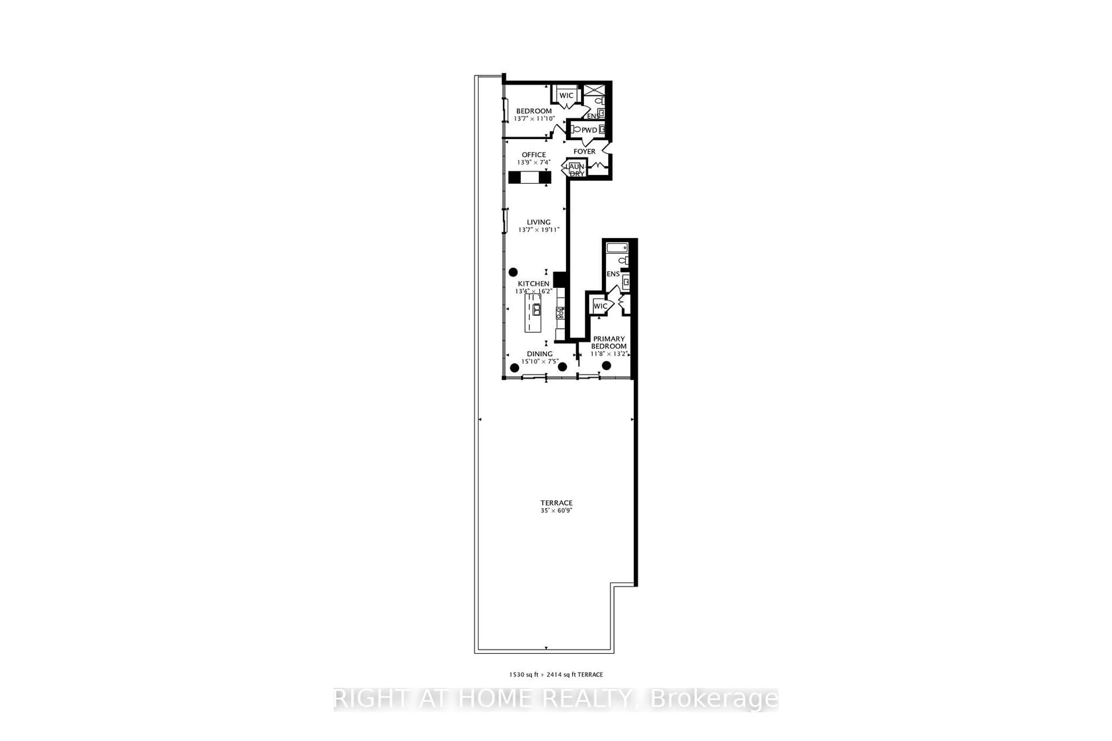 Floor plan for 39 Queens Quay #1126, Toronto Ontario M5E 0A5