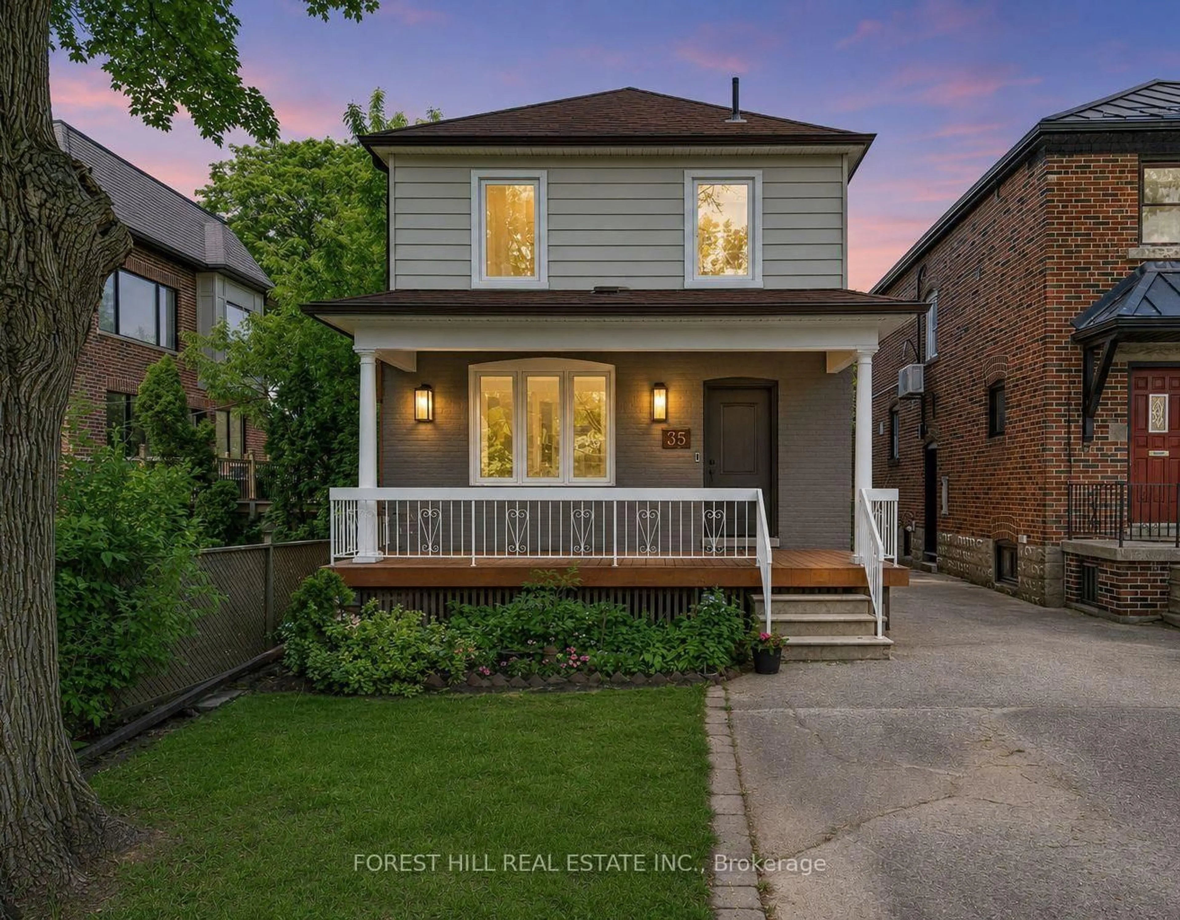Home with brick exterior material, street for 35 Park Hill Rd, Toronto Ontario M6C 3M8