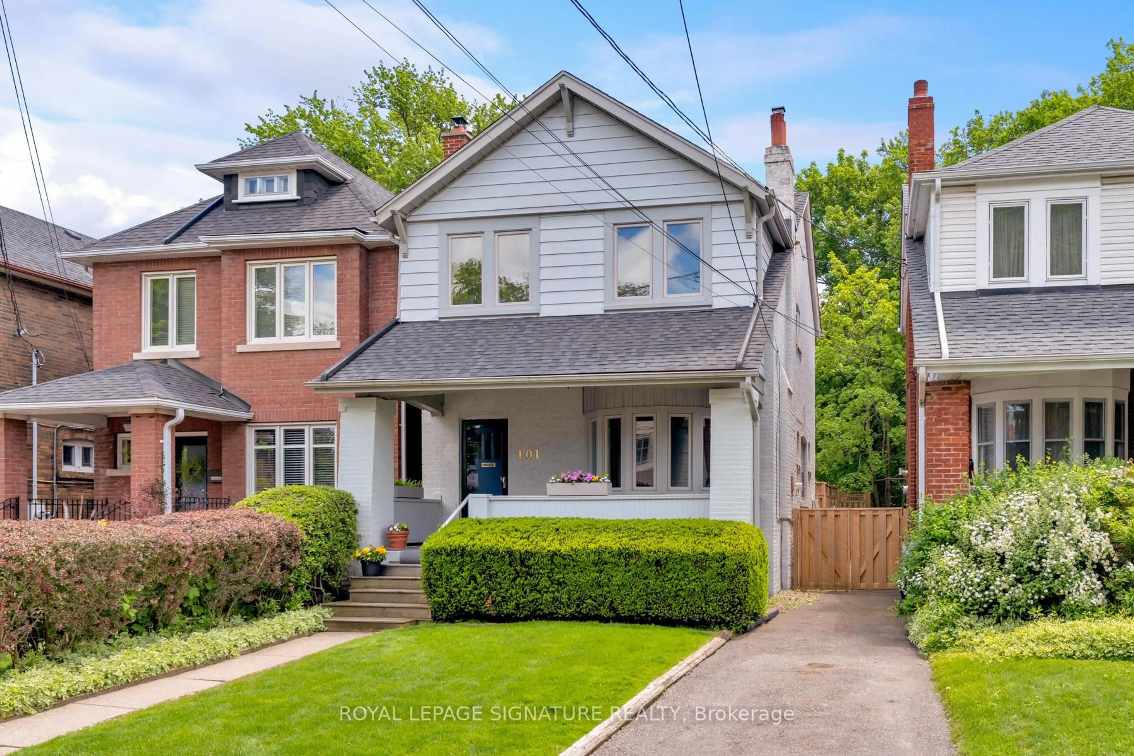Home with brick exterior material, street for 101 Deloraine Ave, Toronto Ontario M5M 2B1