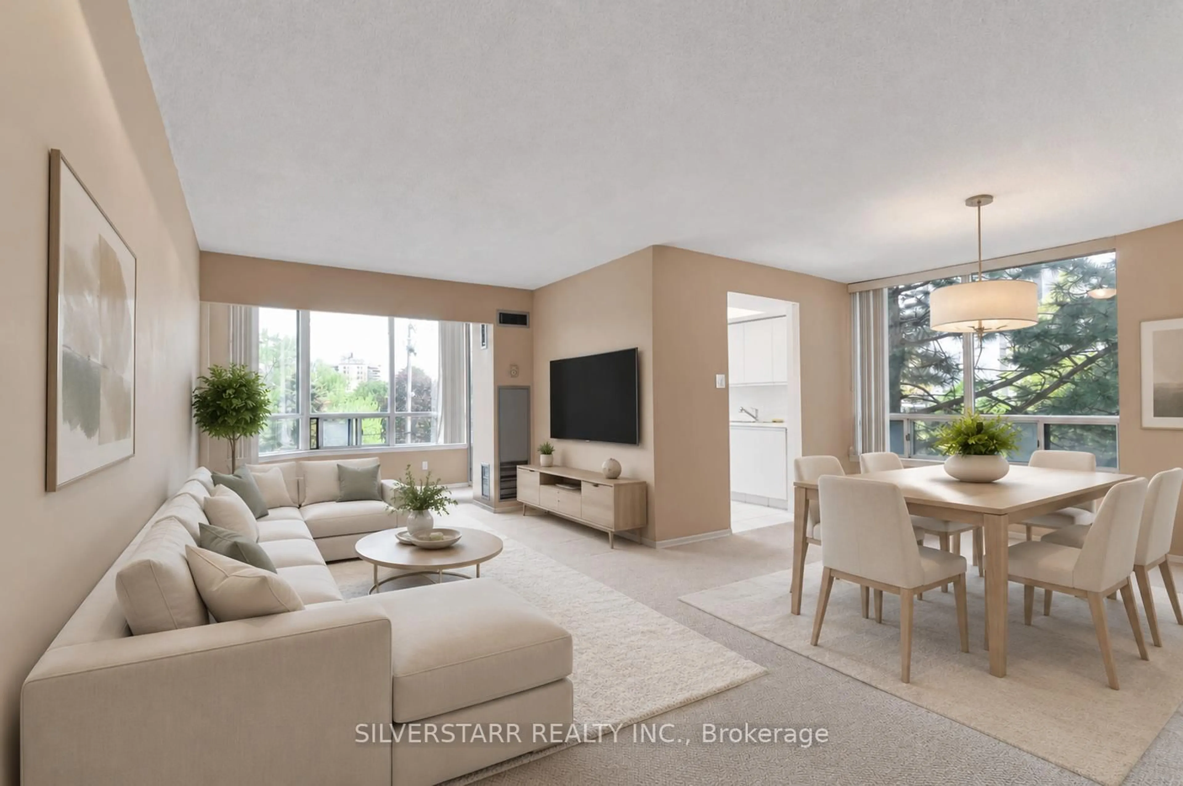 Living room with furniture, unknown for 1101 Steeles Ave #308, Toronto Ontario M2R 3W5