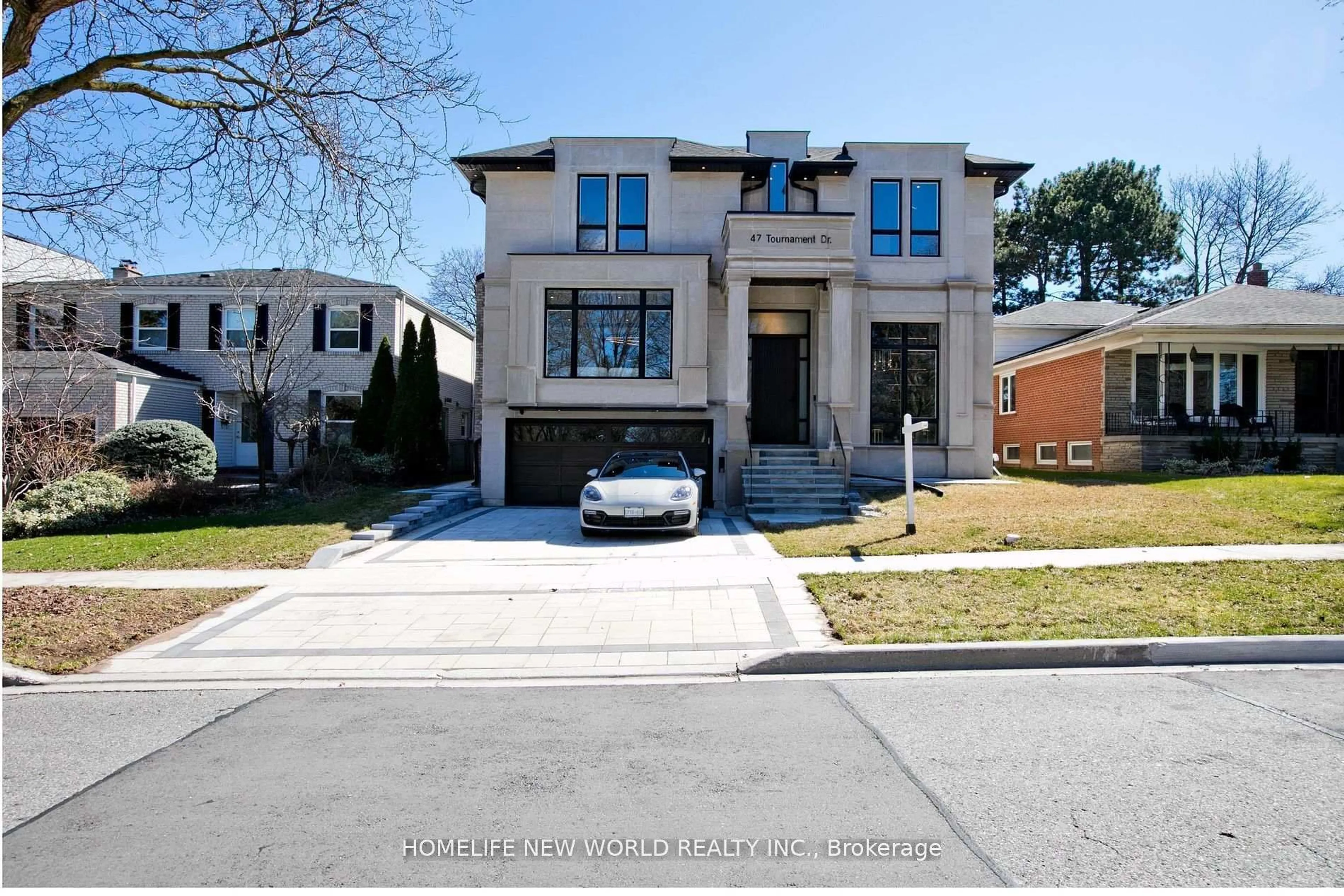 Home with brick exterior material, street for 47 Tournament Dr, Toronto Ontario M2P 1K2