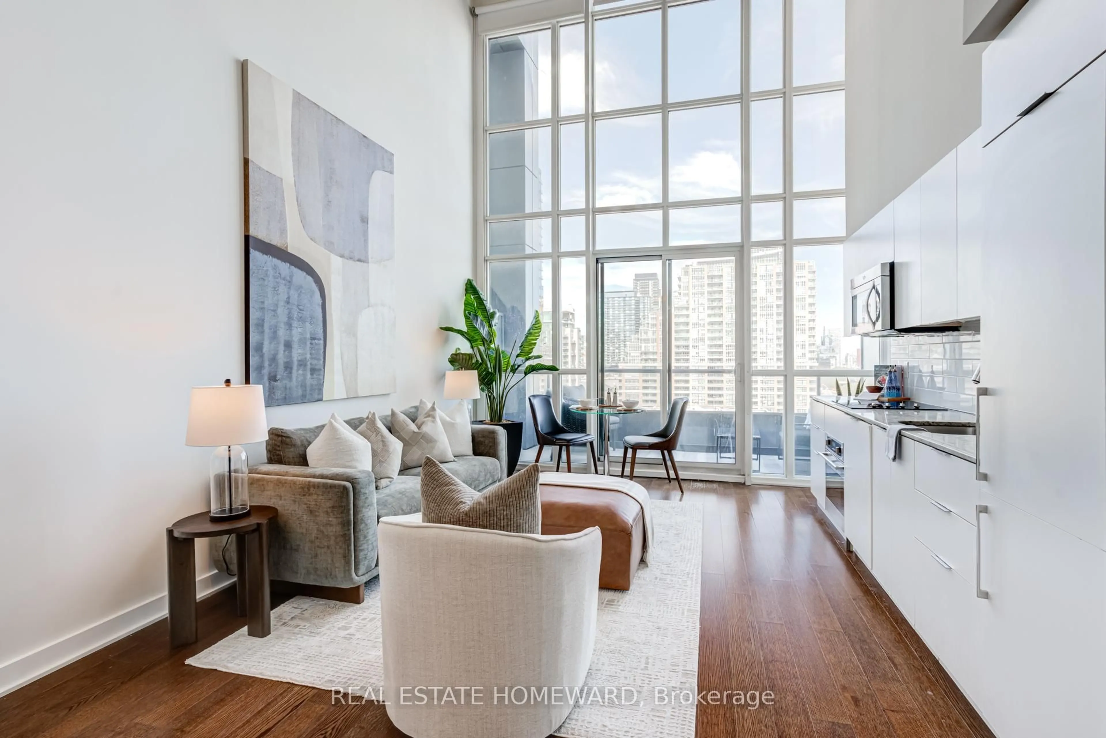Living room with furniture, unknown for 5 Hanna Ave #732, Toronto Ontario M6K 0B3