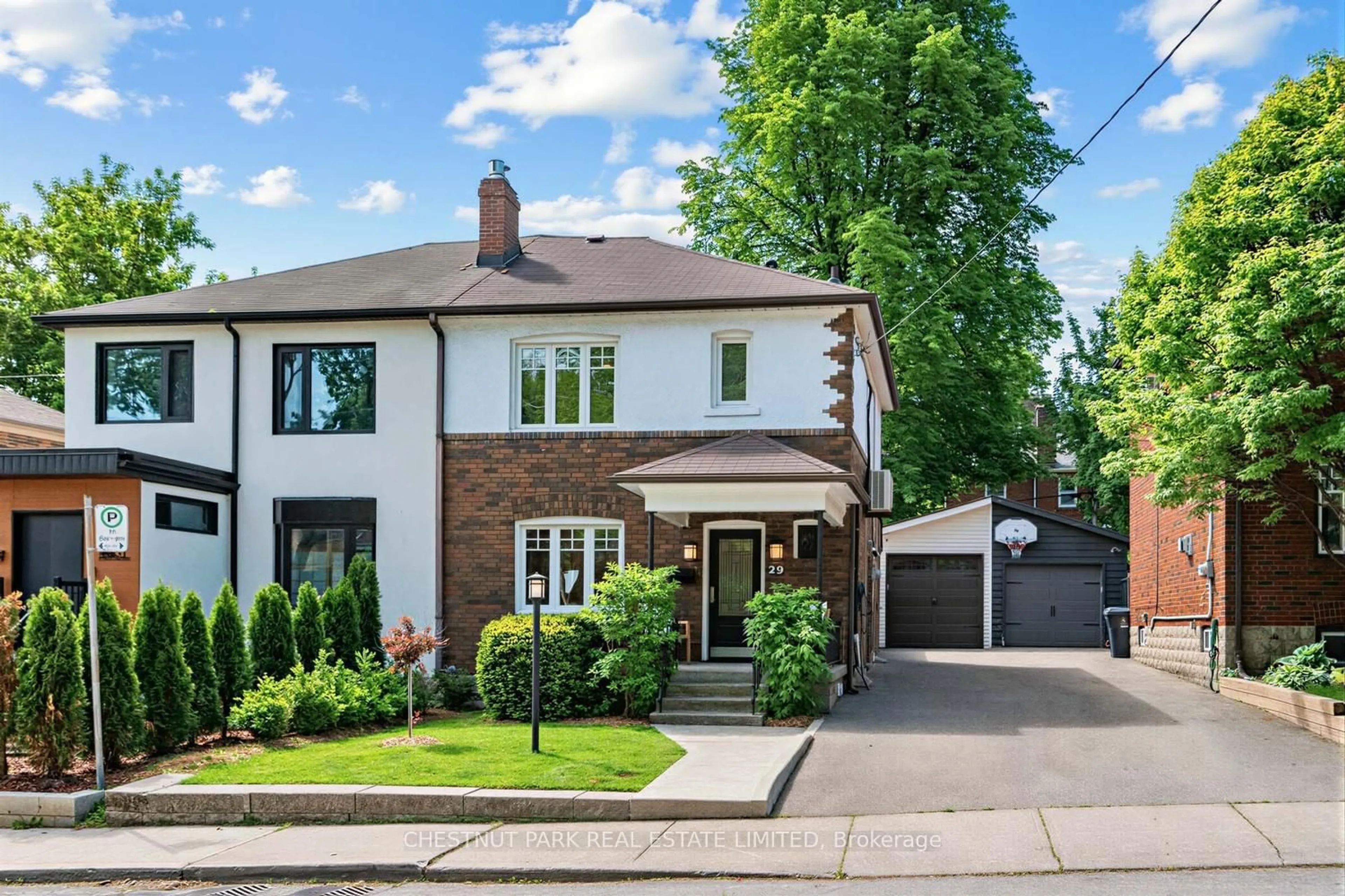 Home with brick exterior material, street for 29 Elvina Gdns, Toronto Ontario M4P 1X7