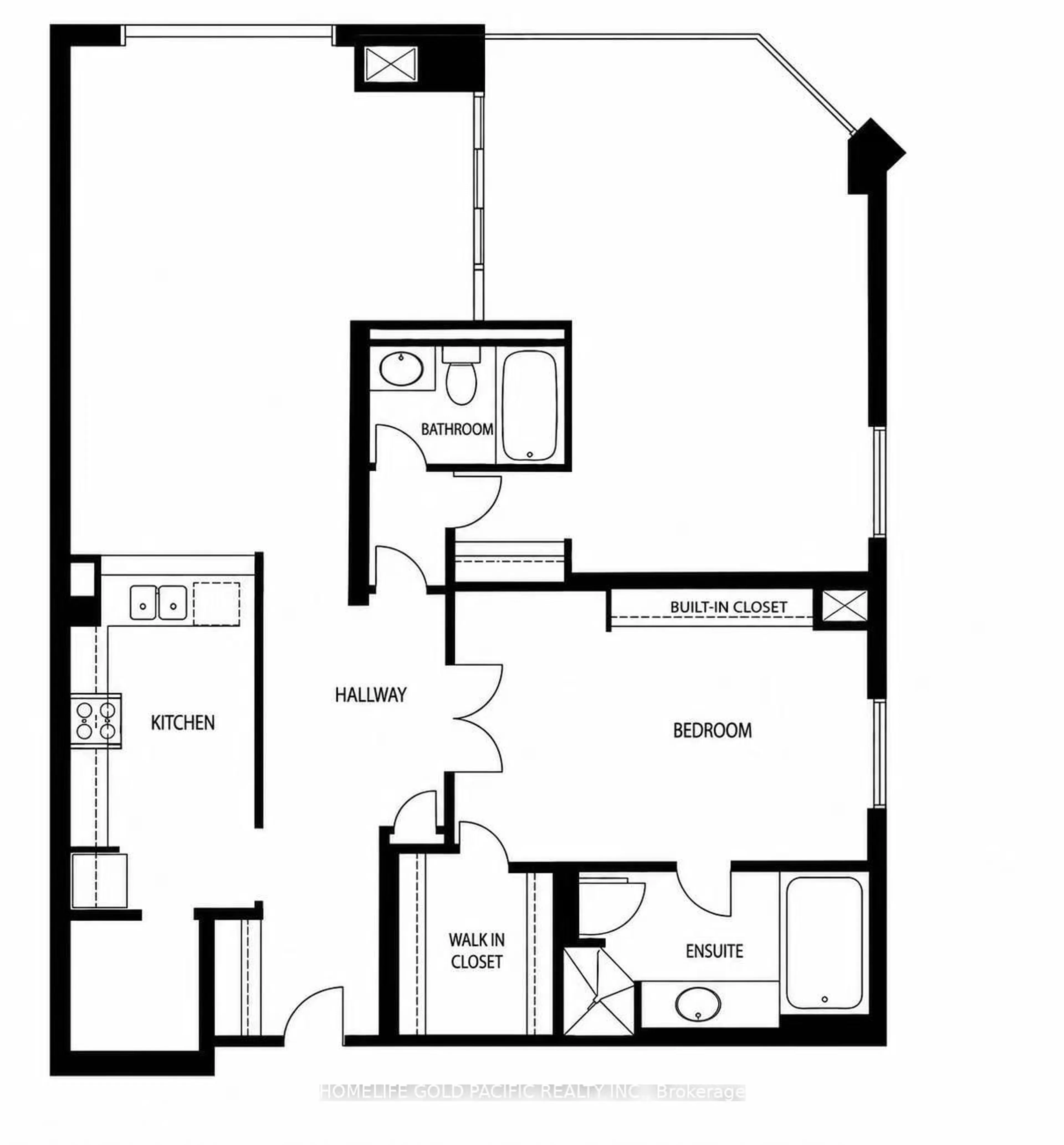 Floor plan for 5 Kenneth Ave #907, Toronto Ontario M2N 6M7