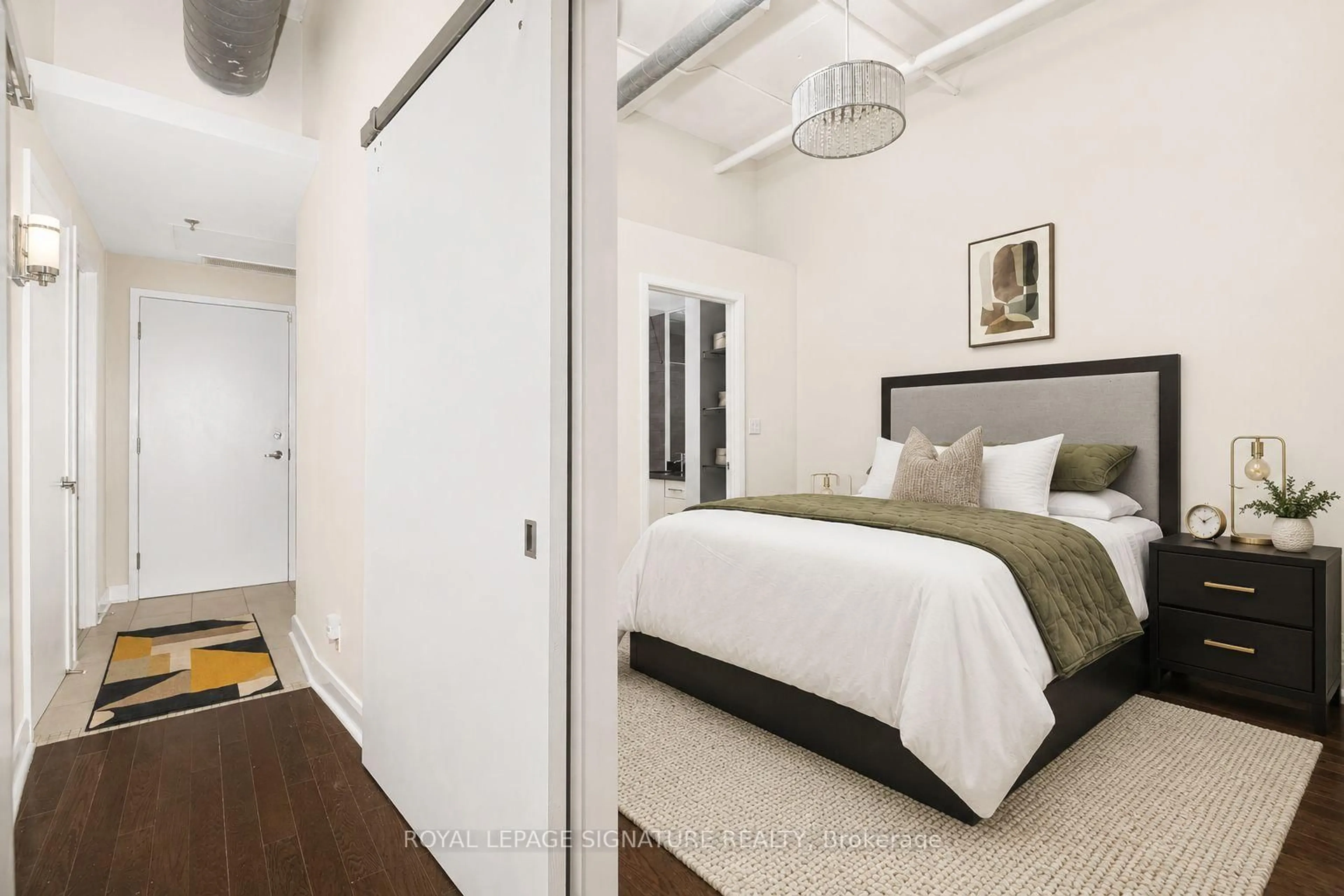 Bedroom with bed, unknown for 700 King St #513, Toronto Ontario M5V 2Y6