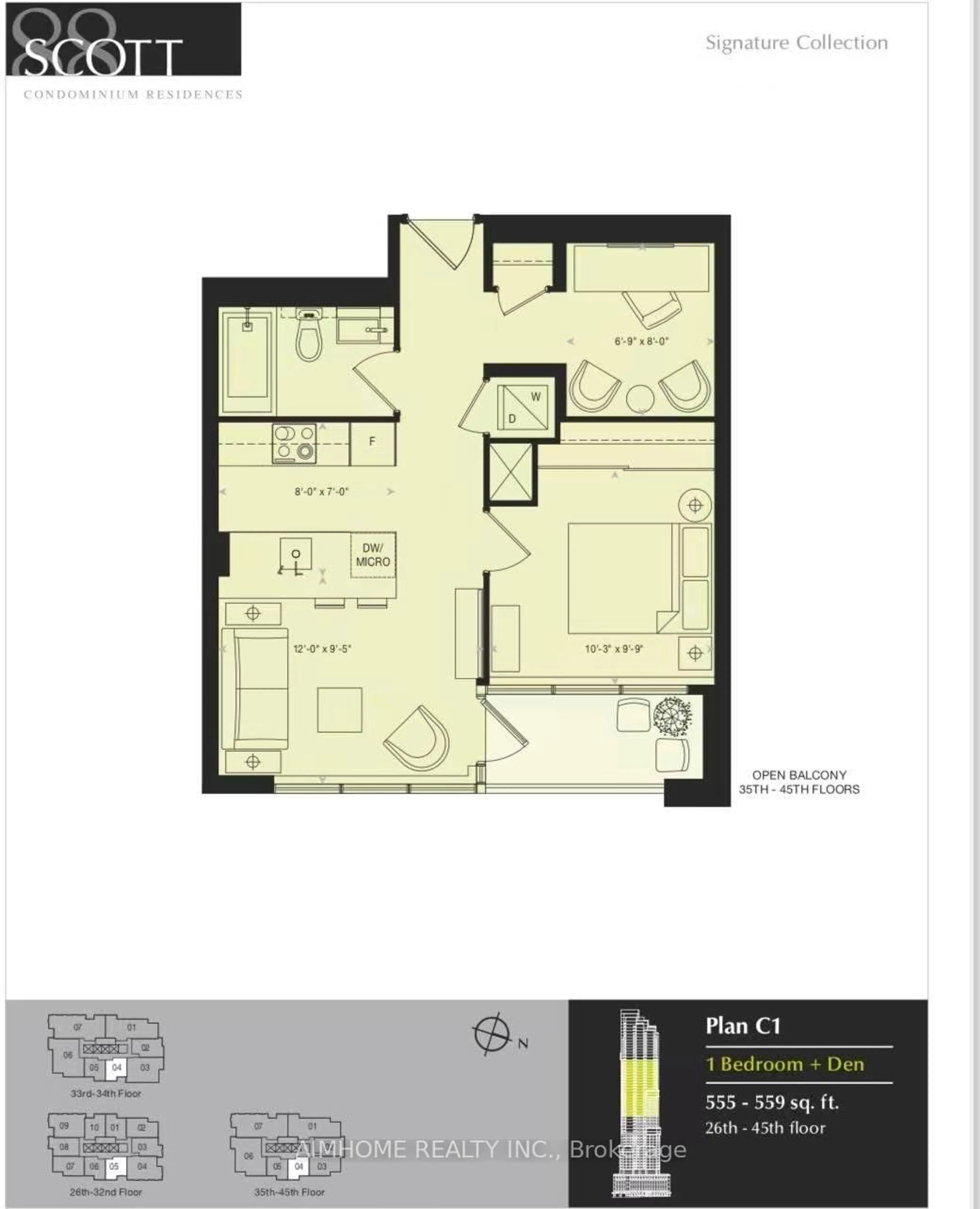 Floor plan for 88 Scott St #3005, Toronto Ontario M5E 0A9