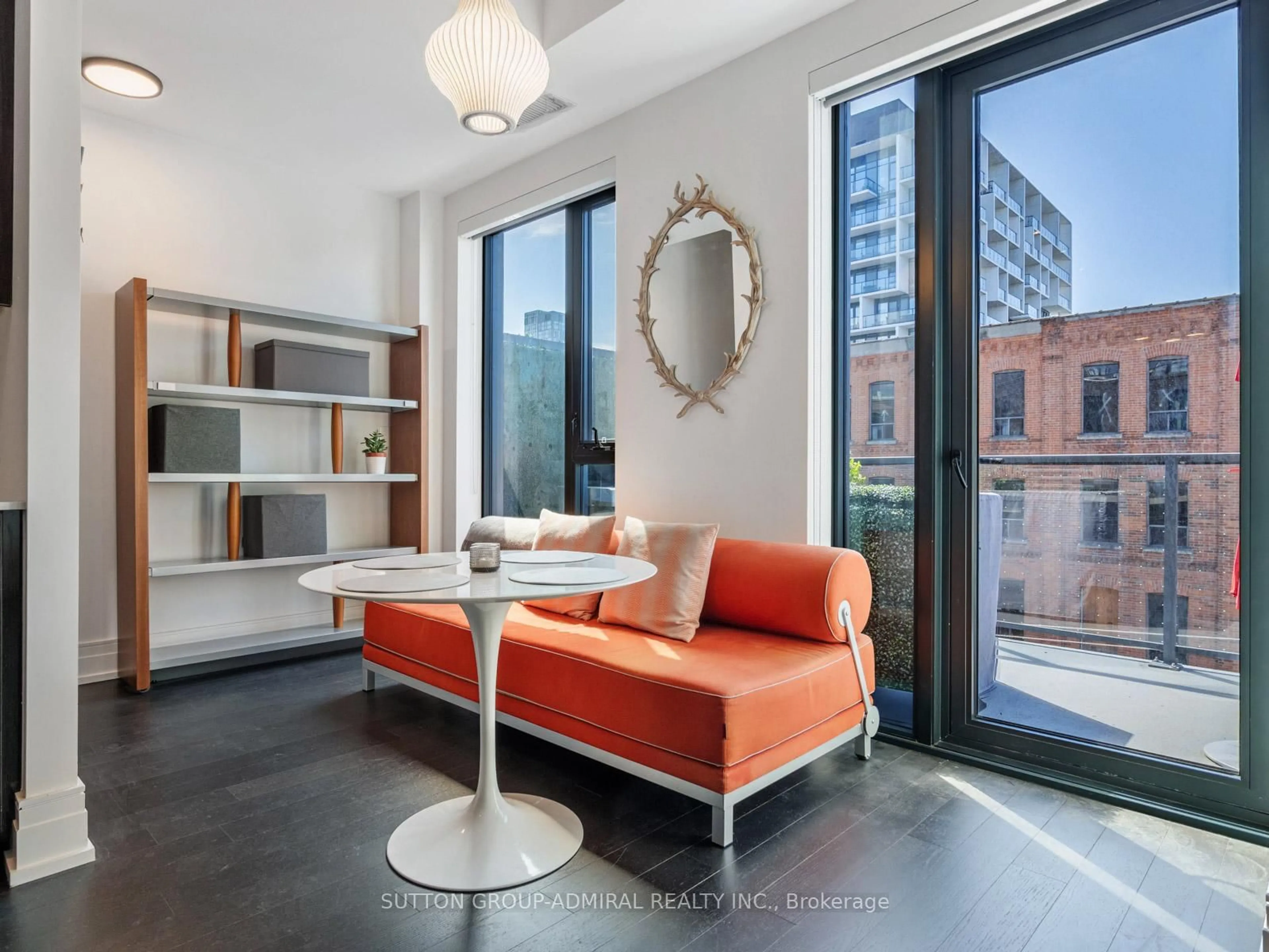 Living room with furniture, unknown for 90 Niagara St #410, Toronto Ontario M5V 1C5