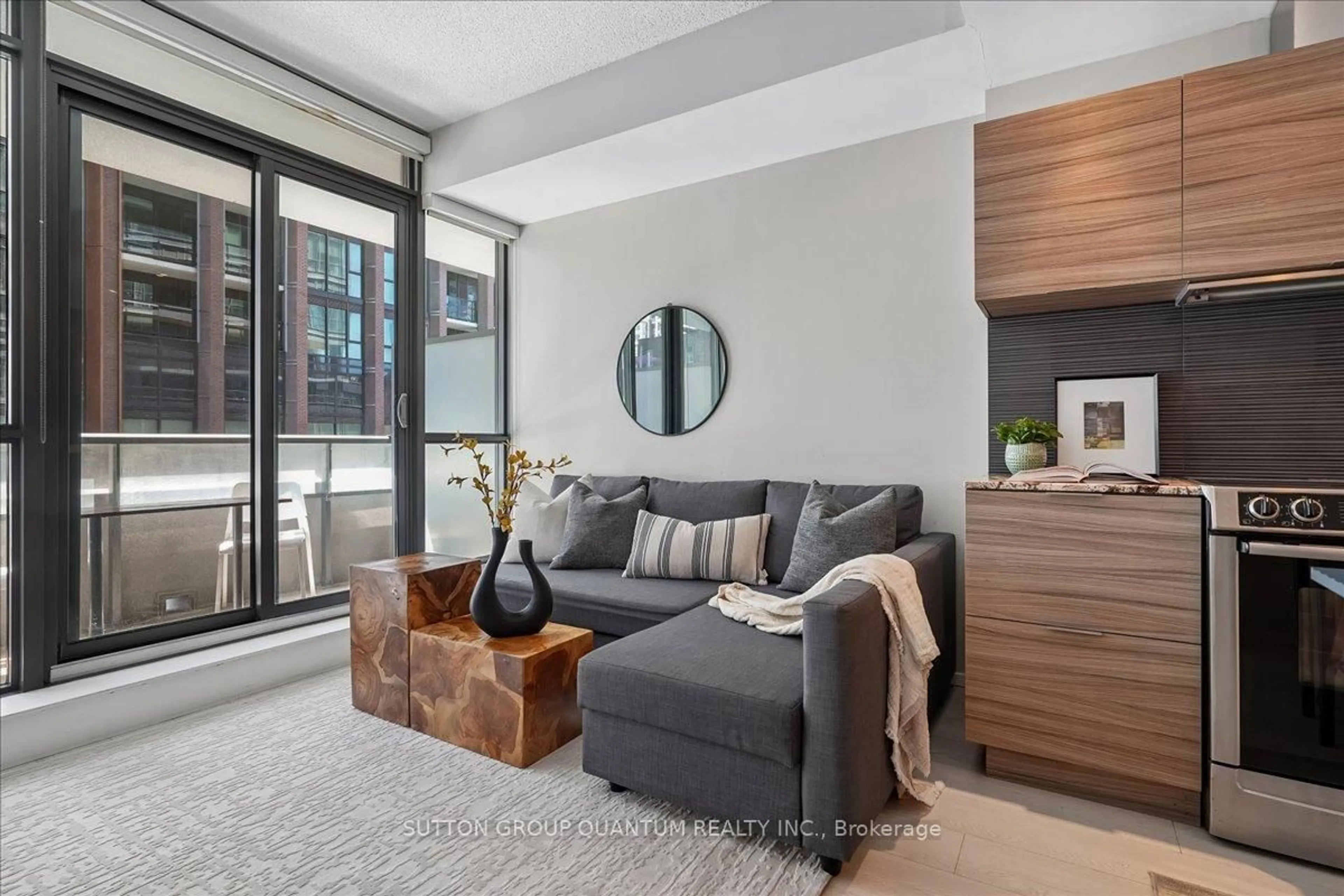 Living room with furniture, unknown for 8 Charlotte St #404, Toronto Ontario M5V 0K4