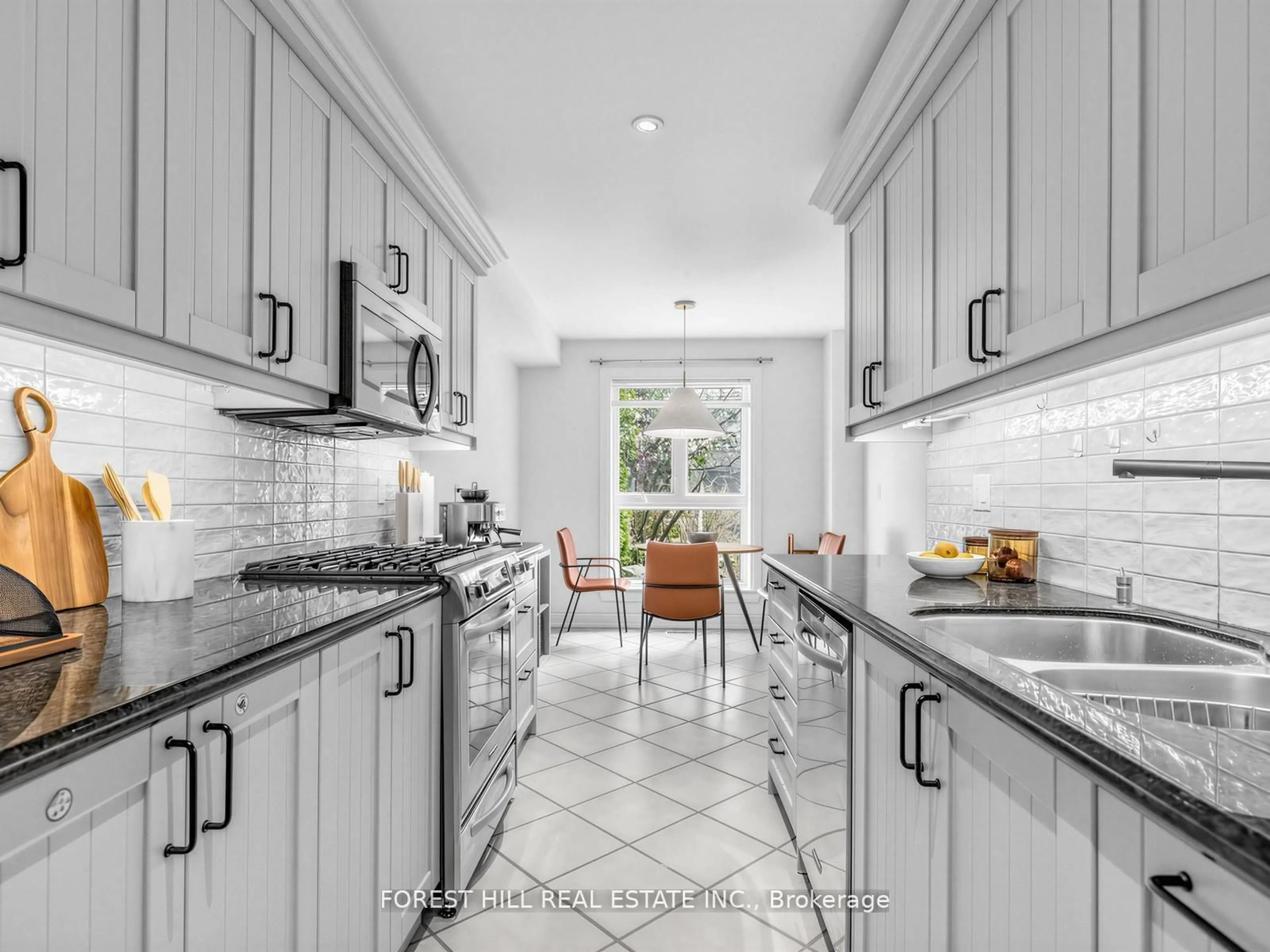 Contemporary kitchen, ceramic/tile floor for 40 Snowshoe Mill Way, Toronto Ontario M2L 1T5