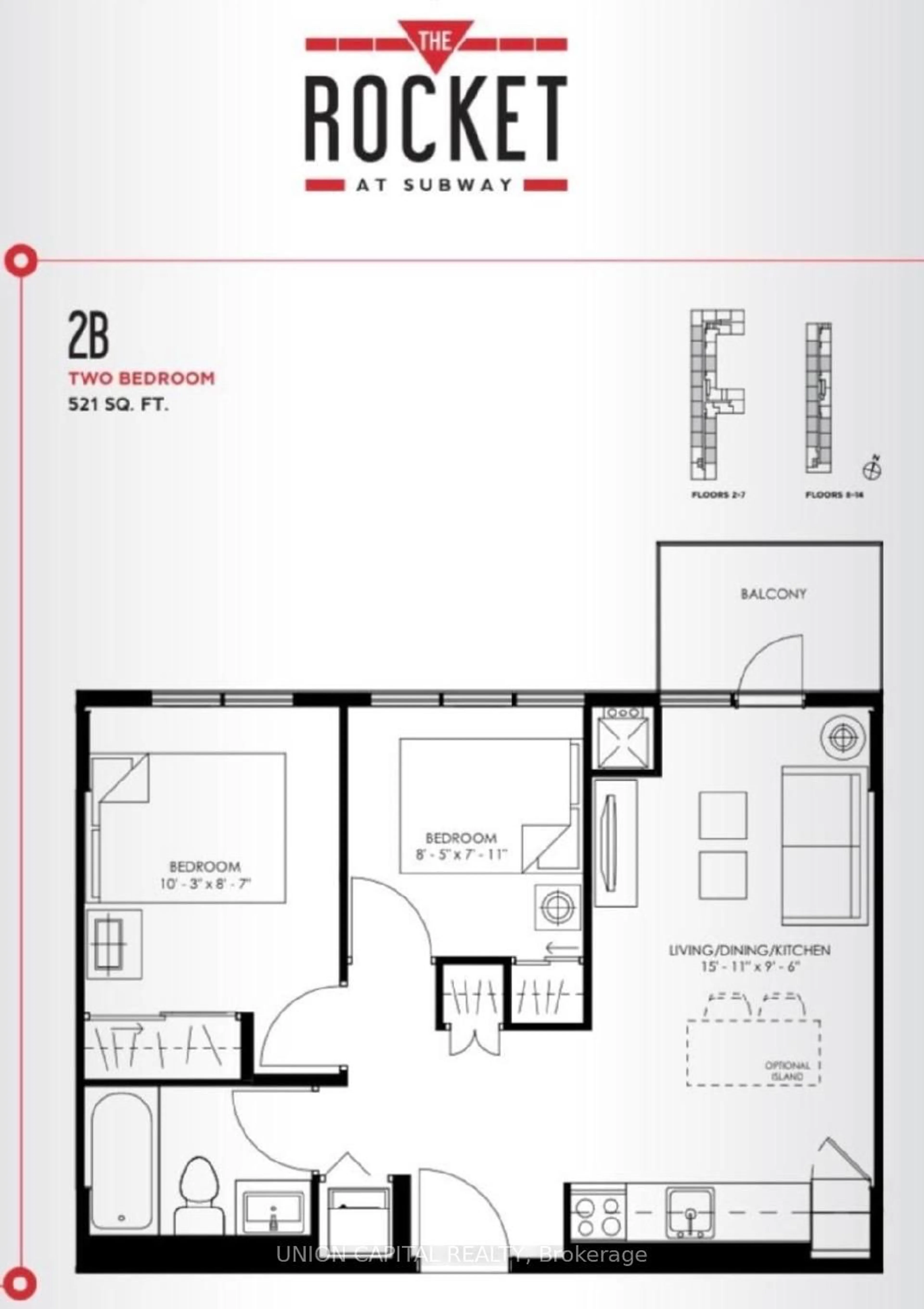Floor plan for 38 Monte Kwinter Crt #1014, Toronto Ontario M4P 1E4