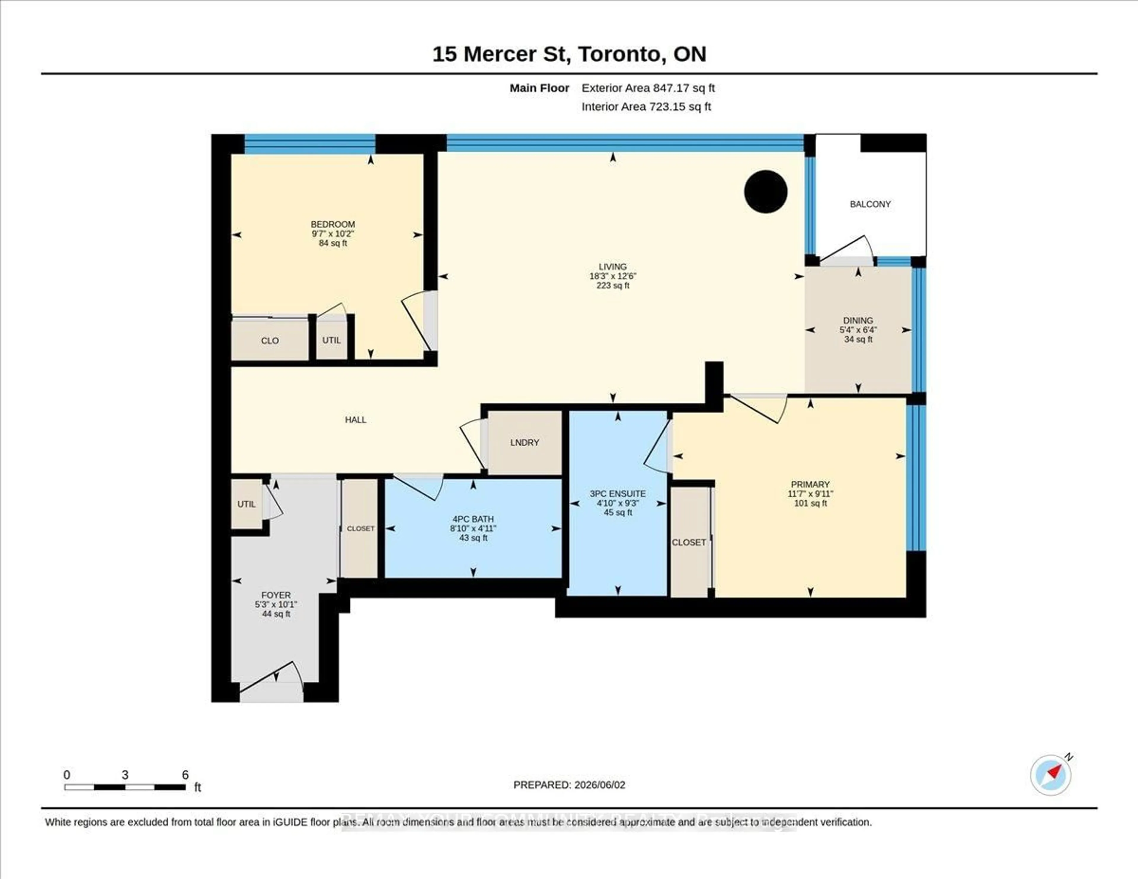Floor plan for 15 Mercer St #1806, Toronto Ontario M5V 1H2