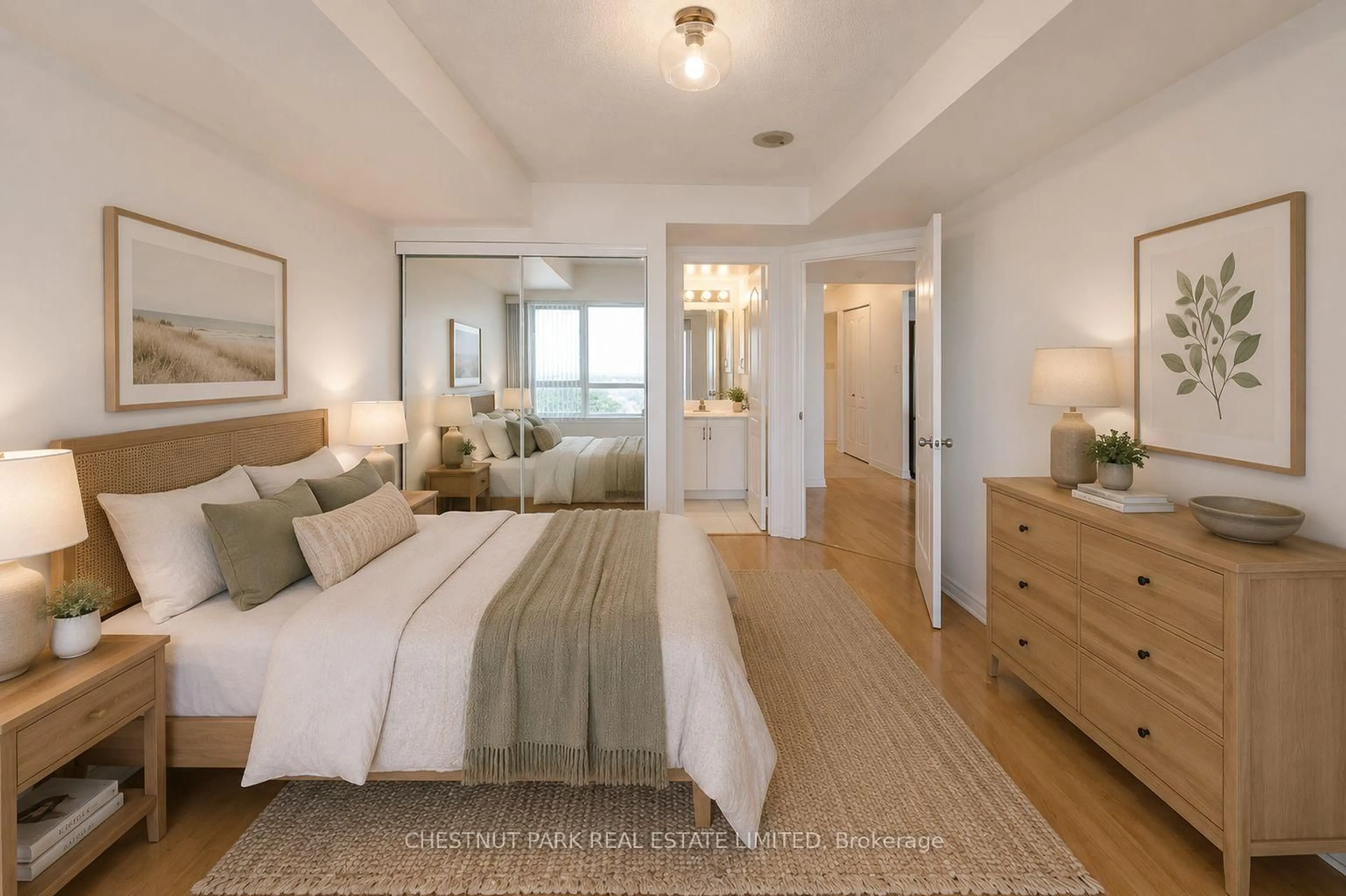Bedroom with bed, unknown for 1 Rean Dr #2503, Toronto Ontario M2K 3C1