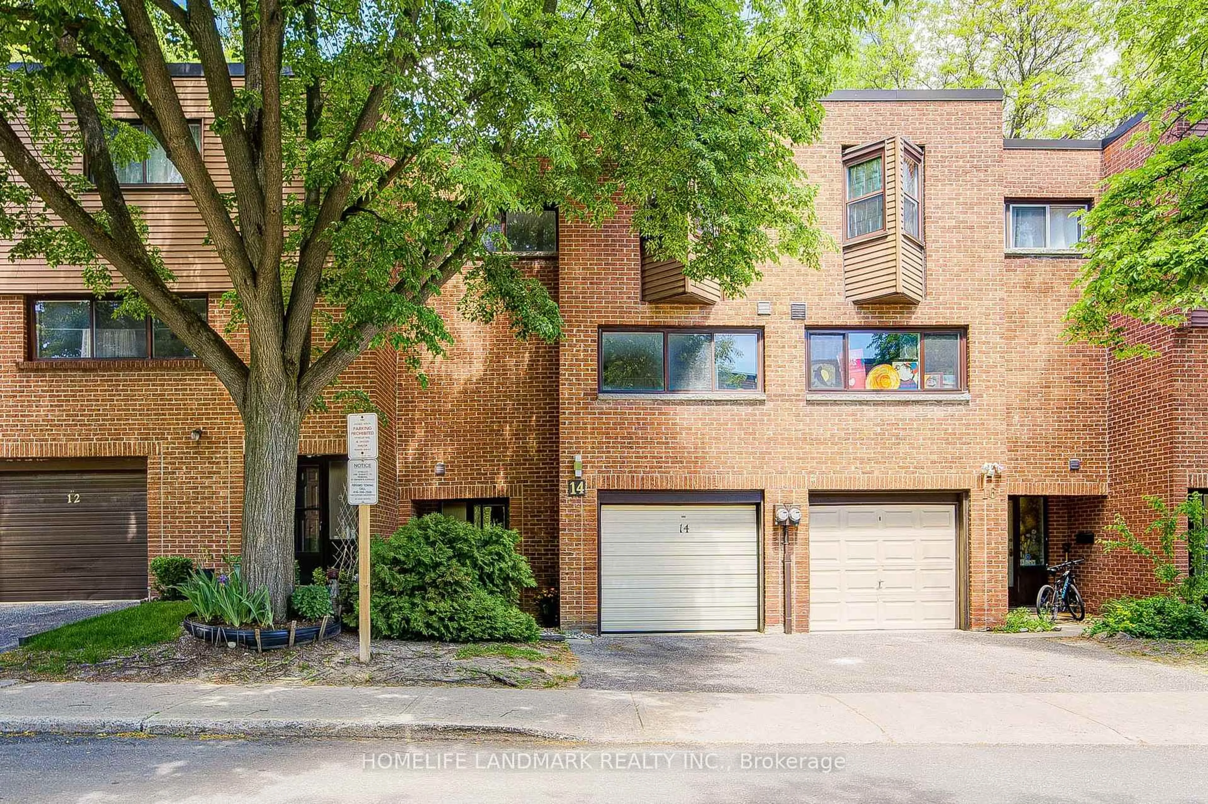 Home with brick exterior material, street for 14 Low Meadoway, Toronto Ontario M2H 2V7
