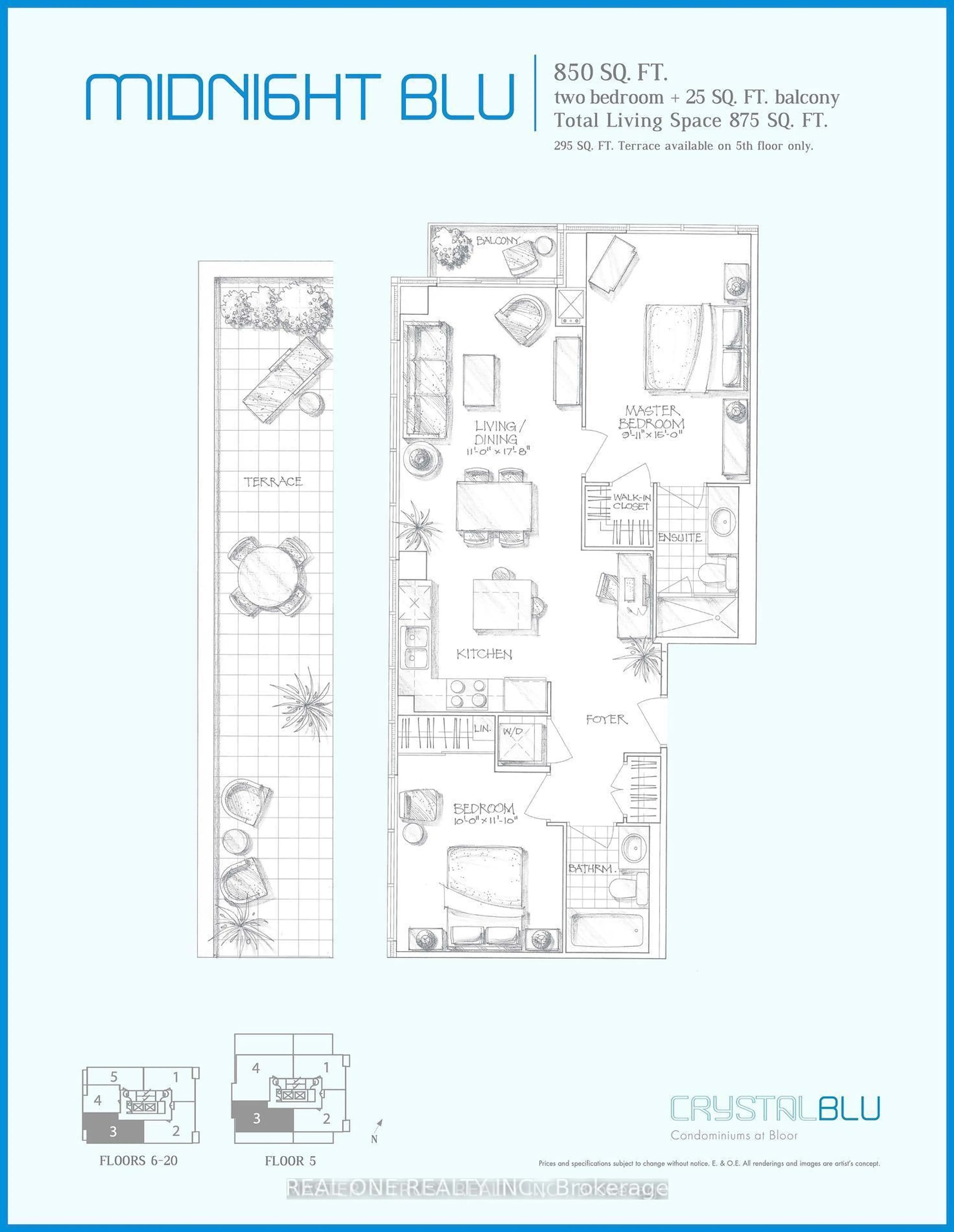 Floor plan for 21 Balmuto St #1603, Toronto Ontario M4Y 1W4