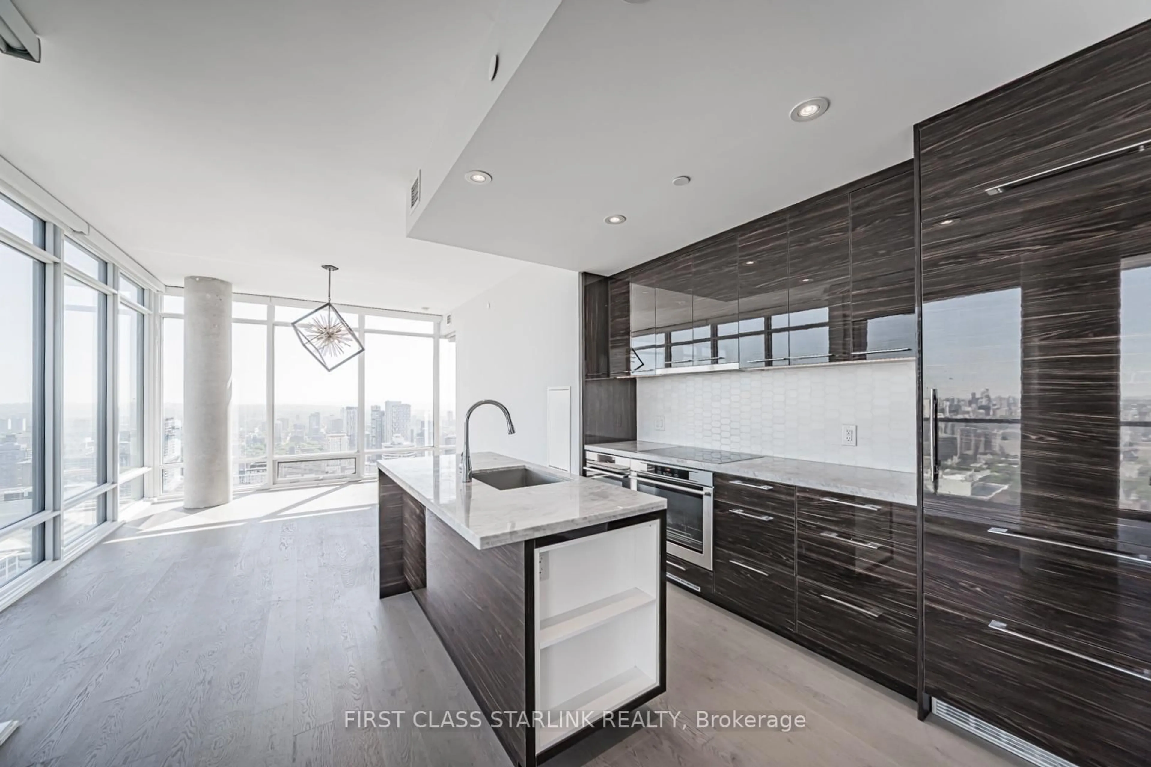 Contemporary kitchen, ceramic/tile floor for 488 University Ave #4802, Toronto Ontario M5G 0C1