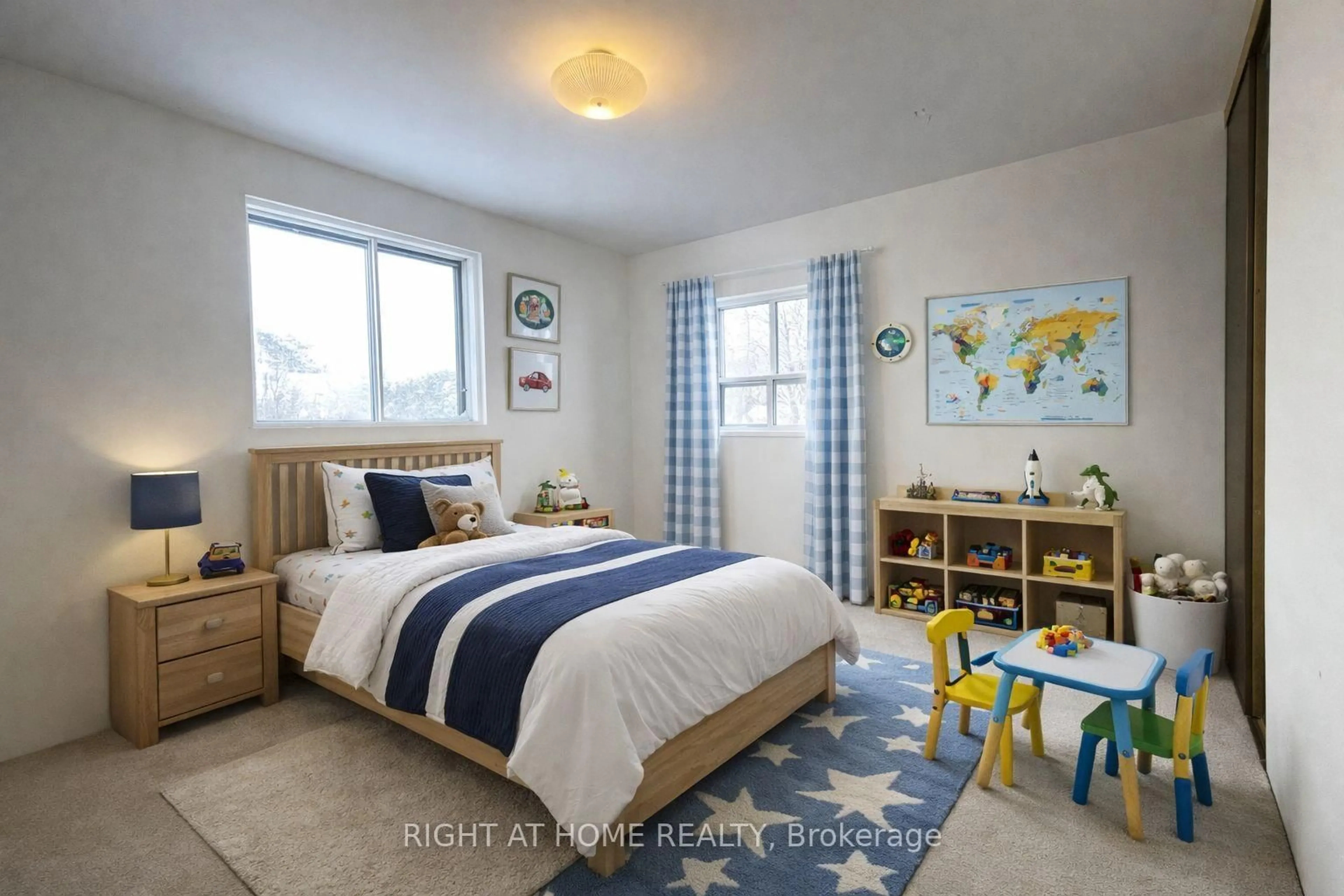 Bedroom with bed, unknown for 26 Rustywood Dr, Toronto Ontario M3A 1R8