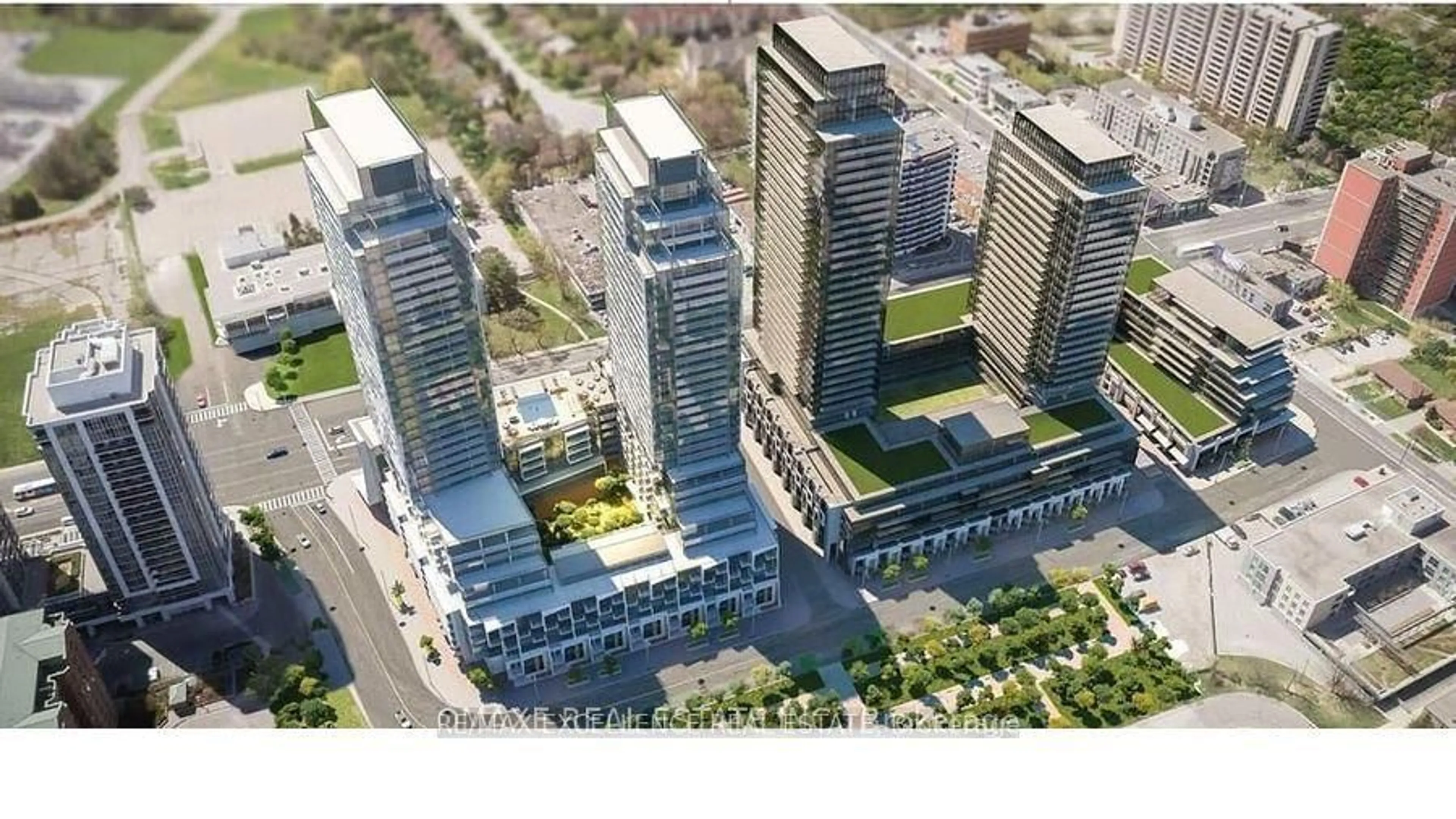 A pic from outside/outdoor area/front of a property/back of a property/a pic from drone, building for 8 Olympic Garden Dr #S617, Toronto Ontario M2M 0B9