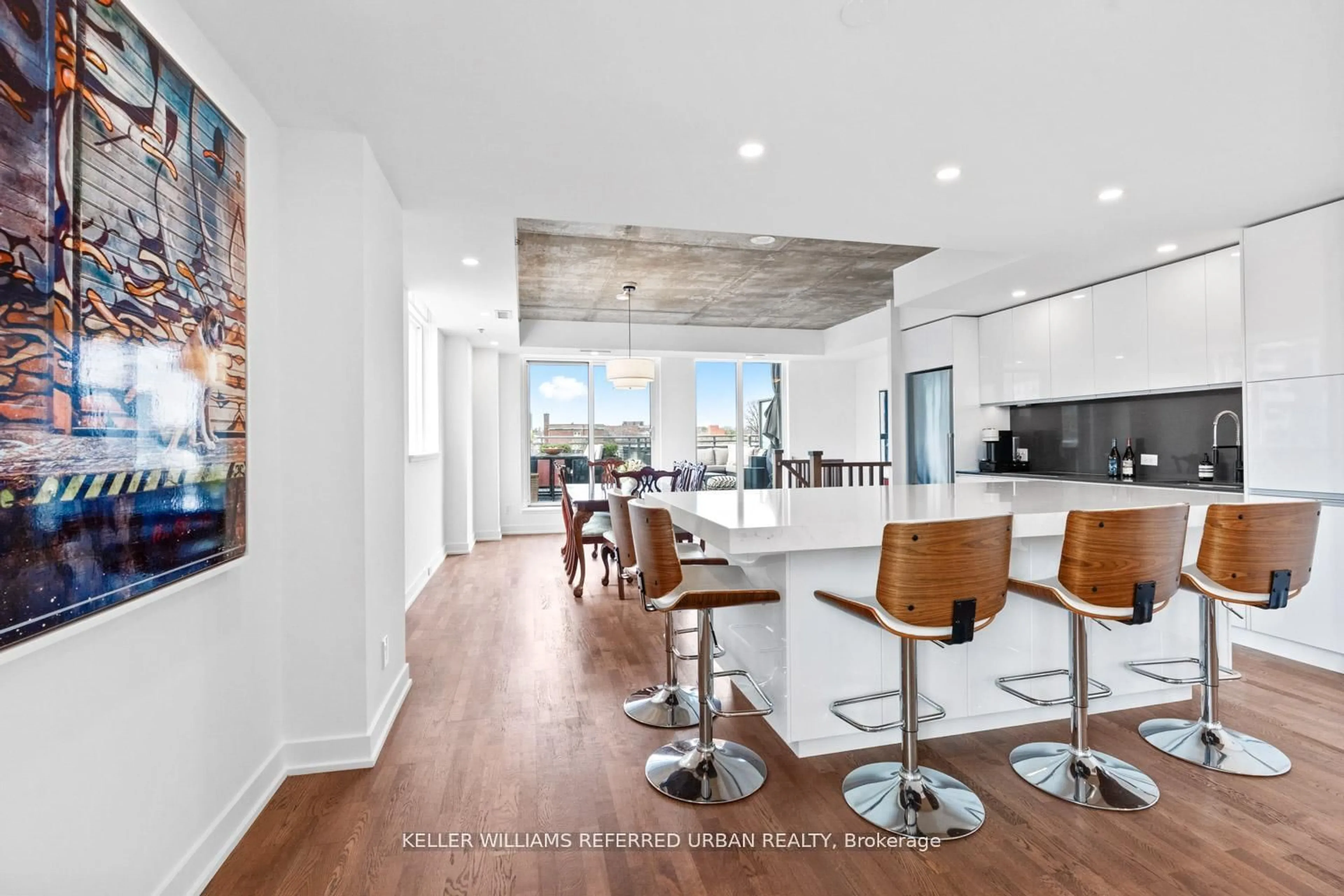 Open concept kitchen, unknown for 20 Minowan Miikan Lane #422, Toronto Ontario M6J 0E5
