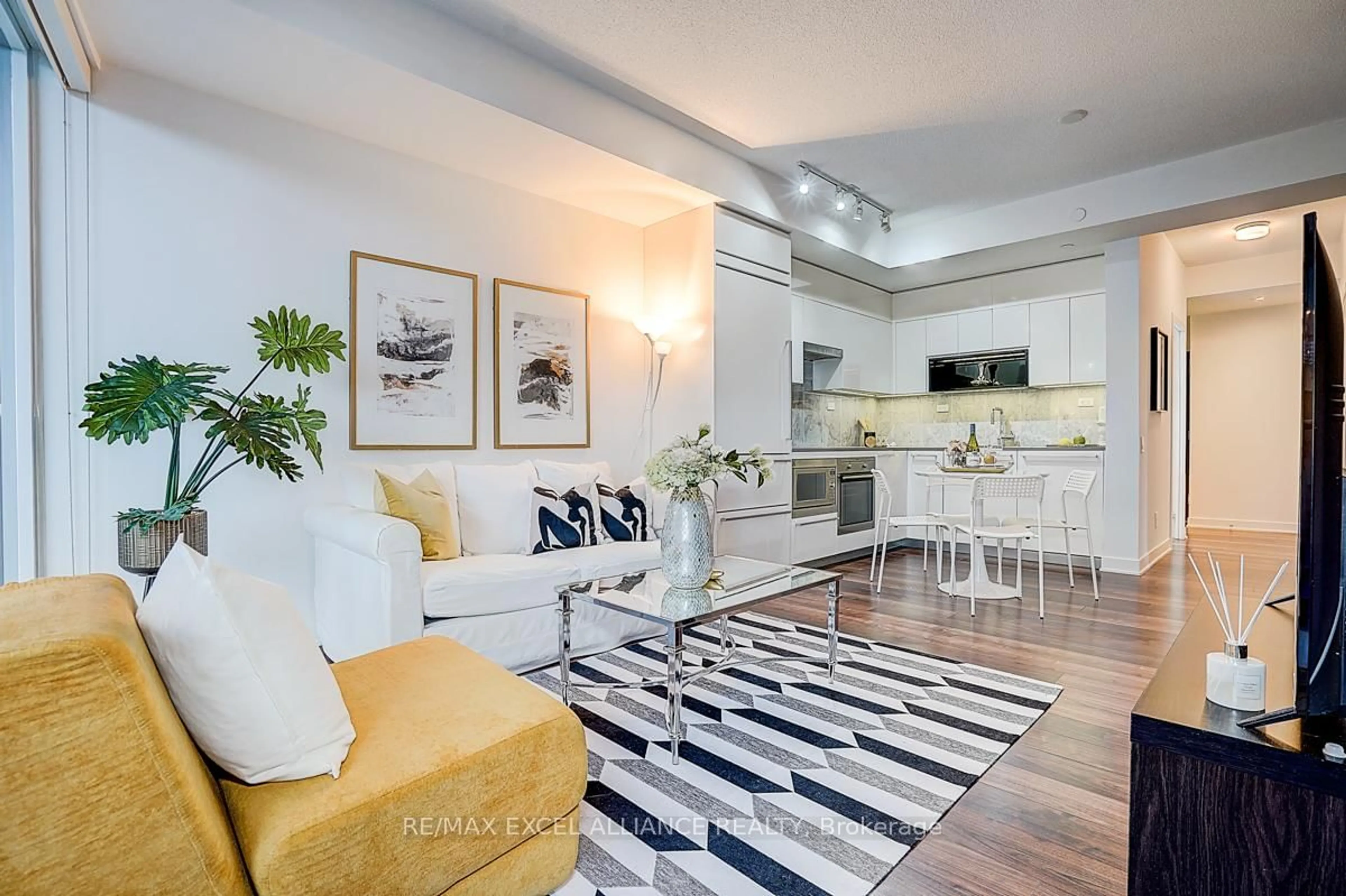 Living room with furniture, unknown for 90 Queens Wharf Rd #605, Toronto Ontario M5V 0J4