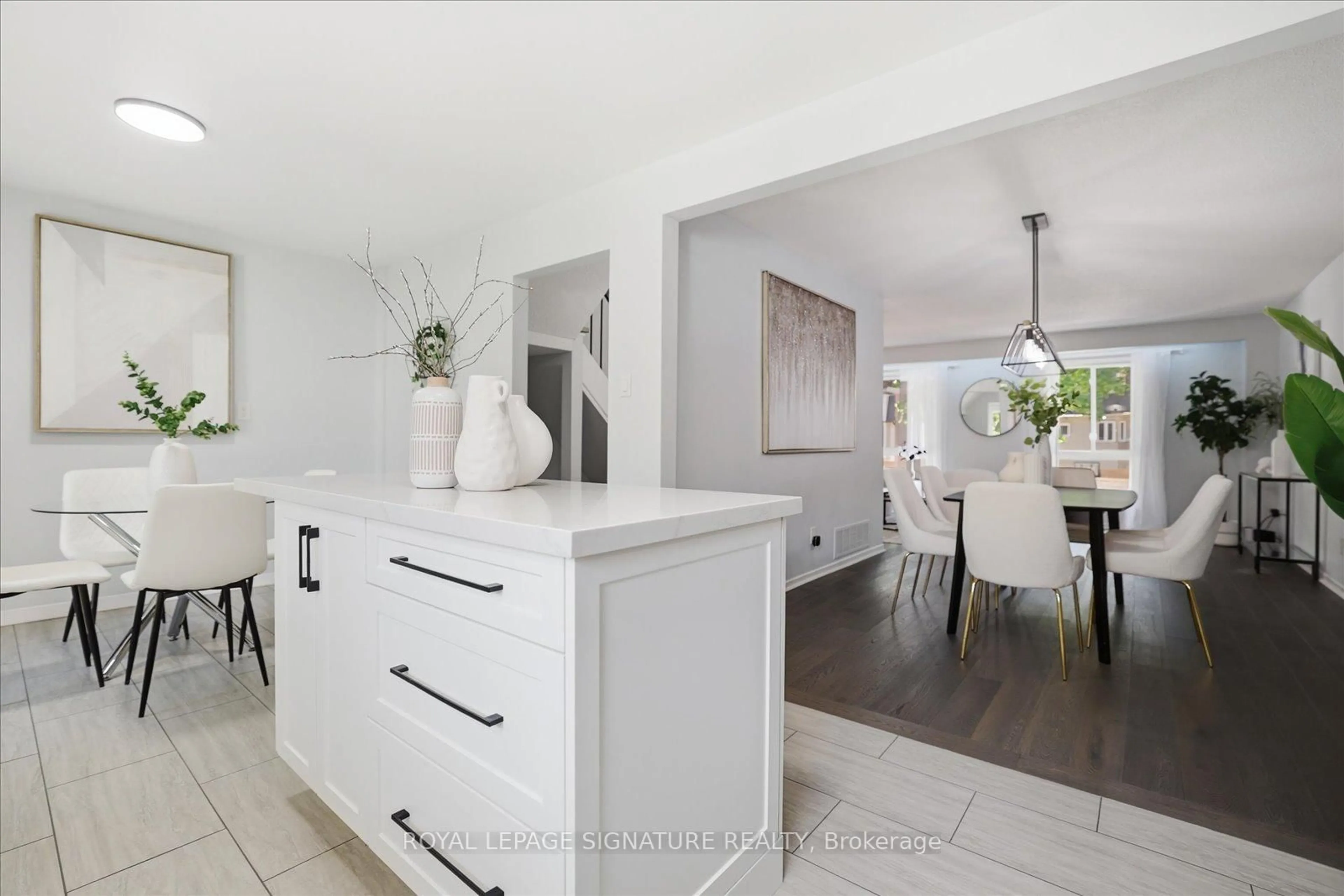 Contemporary kitchen, ceramic/tile floor for 22 Snapdragon Dr, Toronto Ontario M2J 4X6