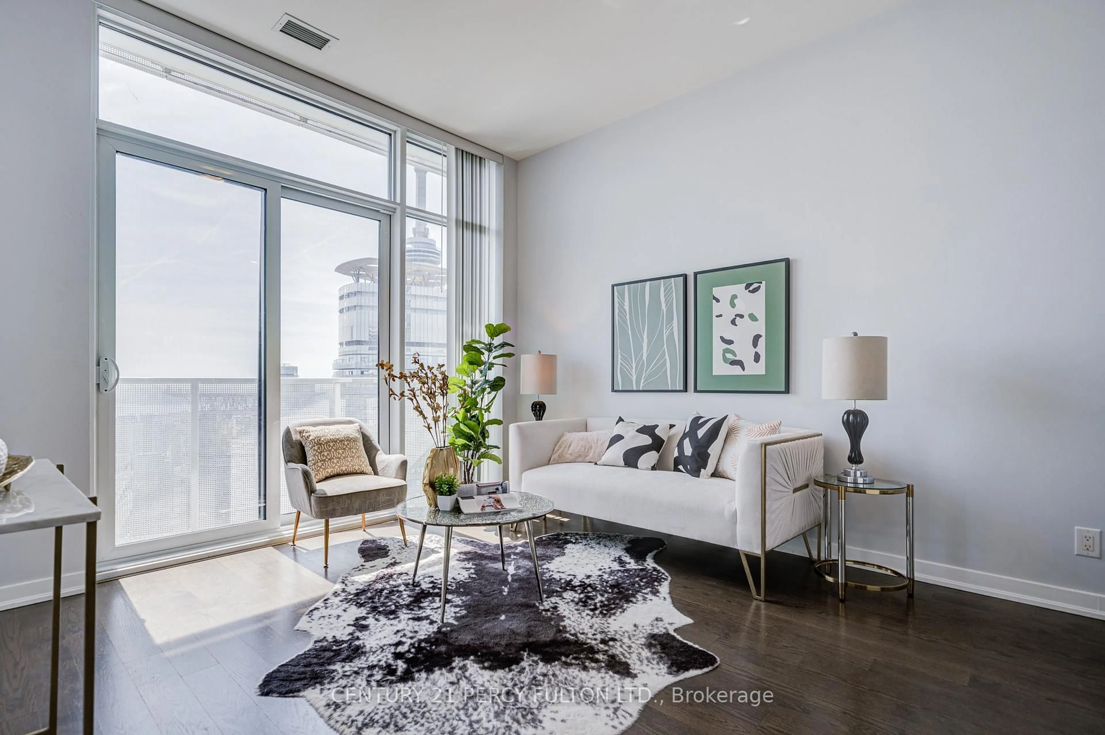 Living room with furniture, unknown for 100 Harbour St #6901, Toronto Ontario M5J 0B5