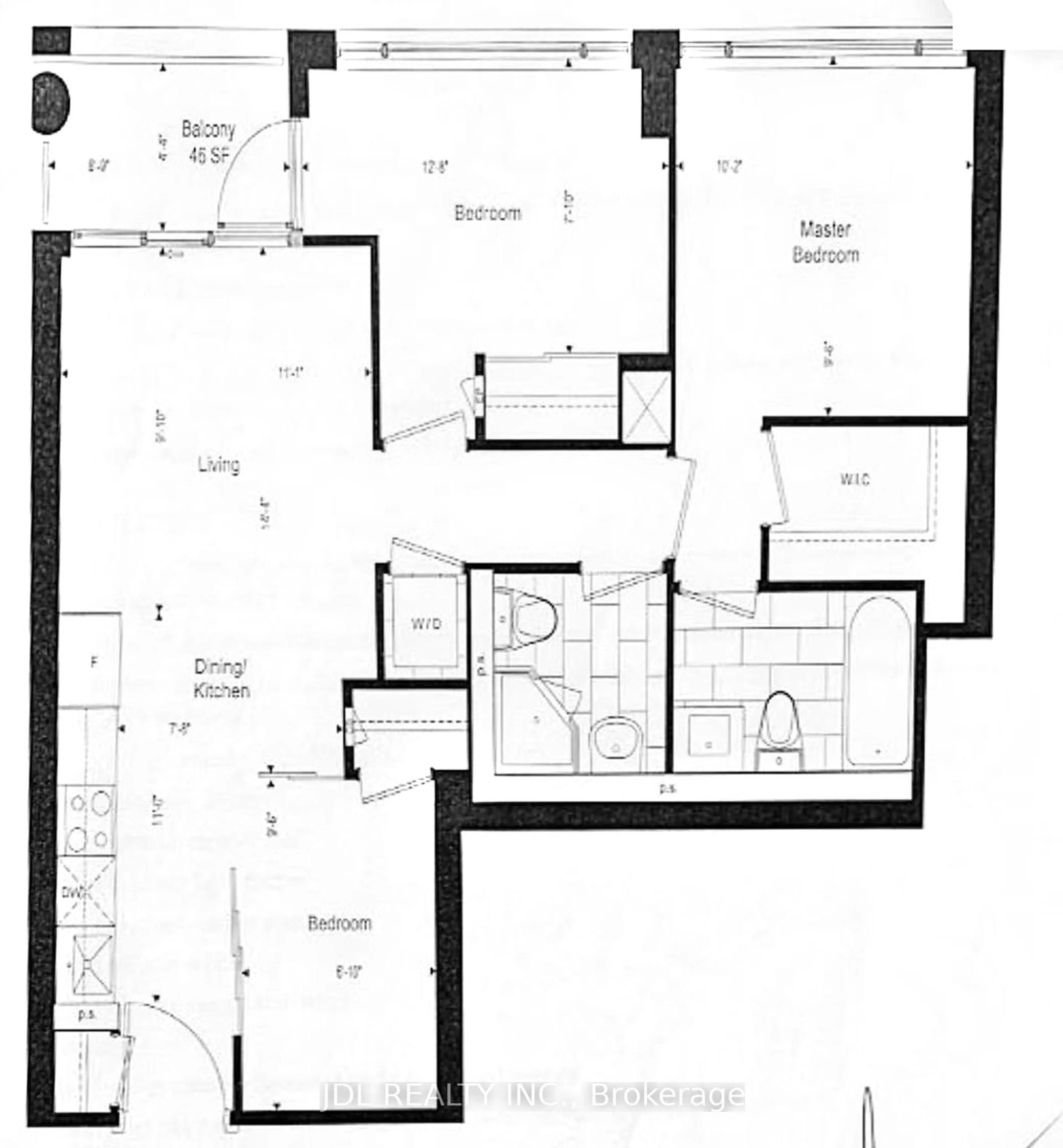 Floor plan for 70 Princess St #701, Toronto Ontario M5A 0X6