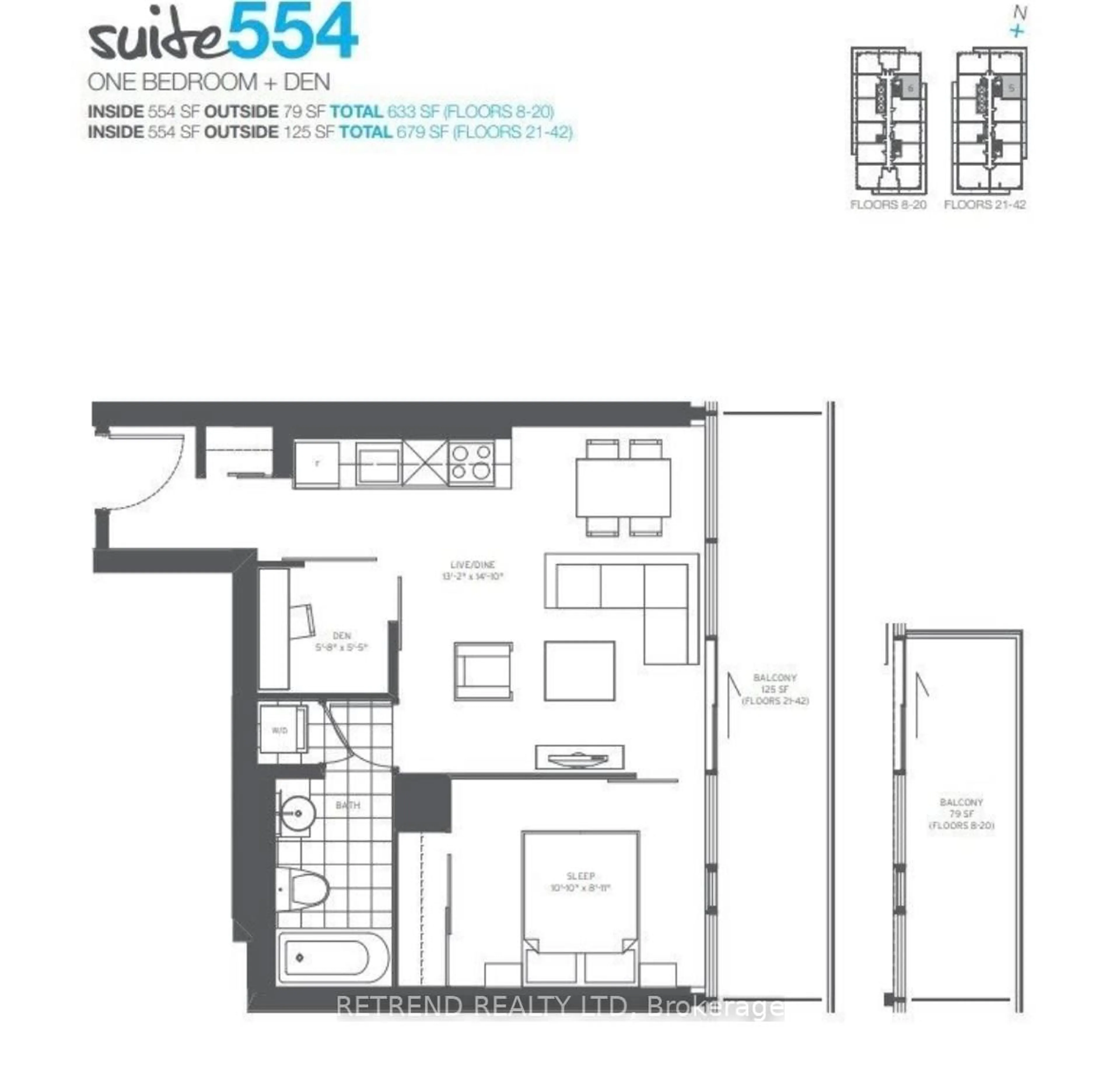 Floor plan for 161 Roehampton Ave #1006, Toronto Ontario M4P 0C3