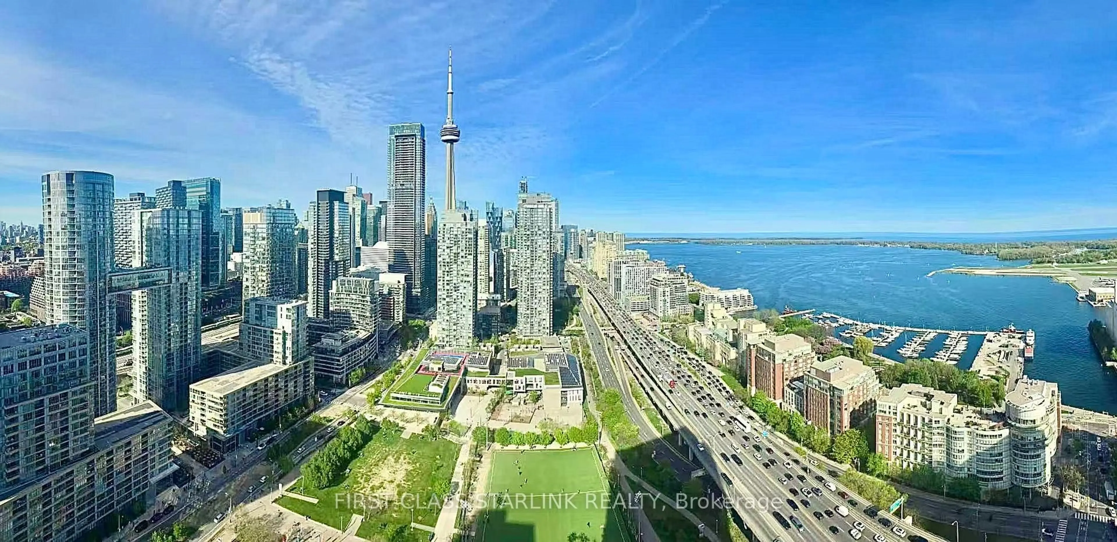 A pic from outside/outdoor area/front of a property/back of a property/a pic from drone, city buildings view from balcony for 75 Queenswharf Rd #4602, Toronto Ontario M5V 0J8