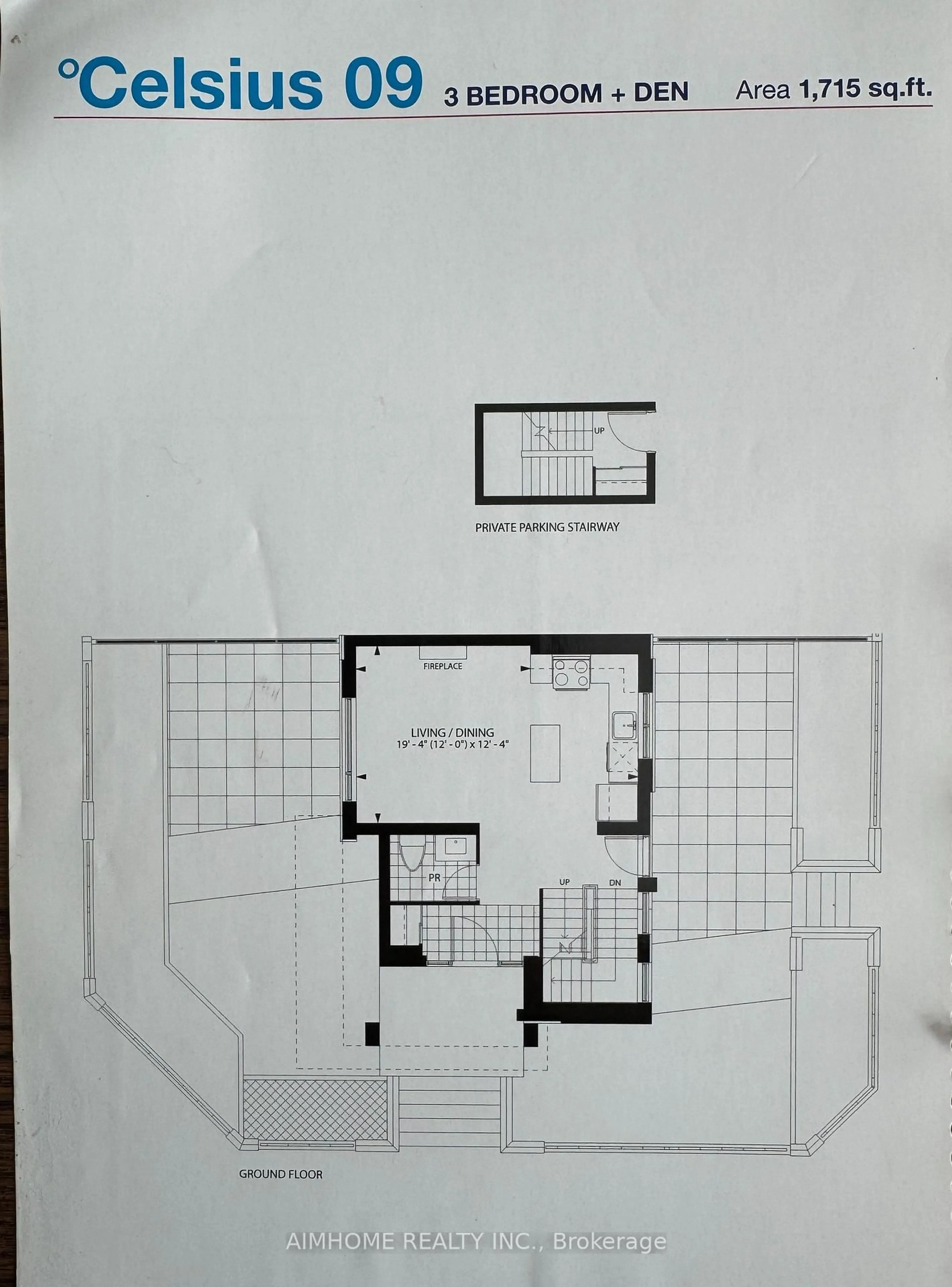 Floor plan for 26 Churchill Ave #TH120, Toronto Ontario M2N 0J3