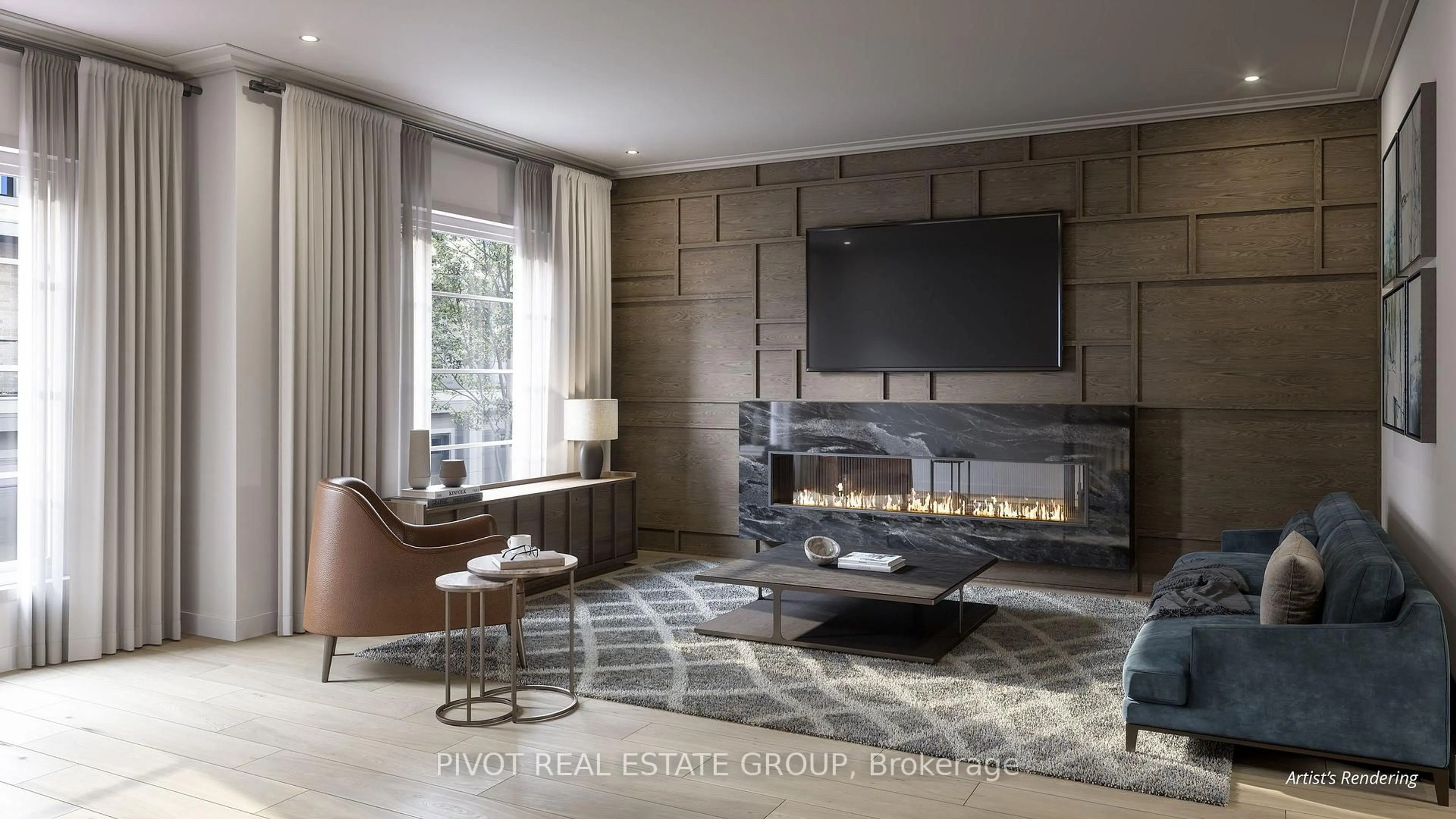 Living room with furniture, unknown for 172 Drewry Ave #302, Toronto Ontario M2M 1E4