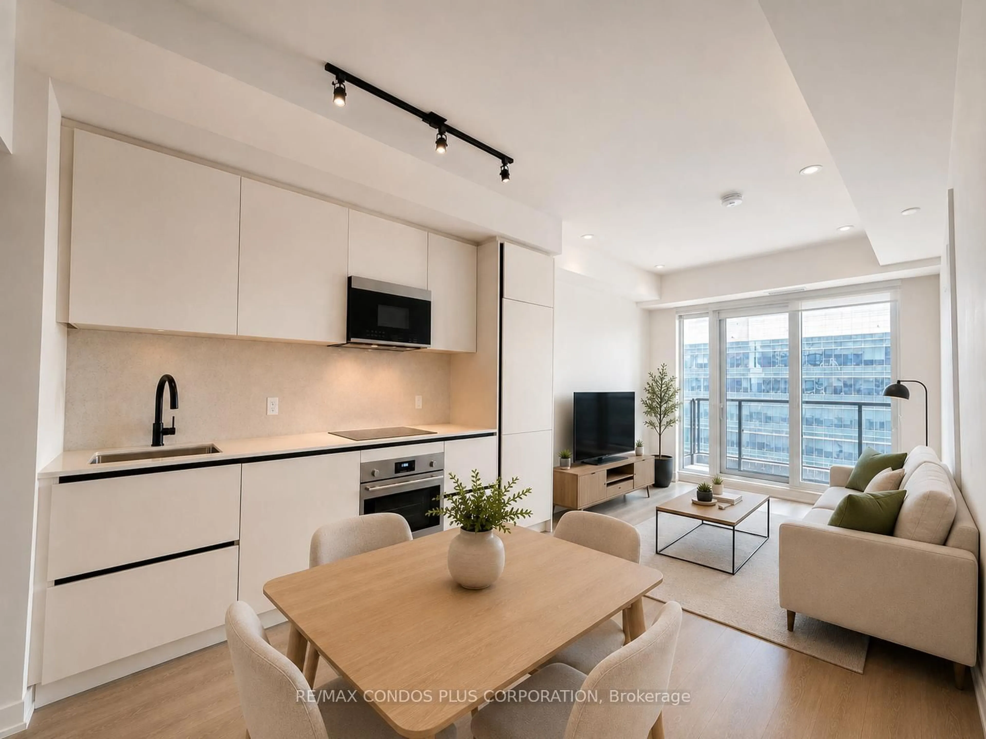 Open concept kitchen, wood/laminate floor for 108 Peter St #2101, Toronto Ontario M5V 0W2