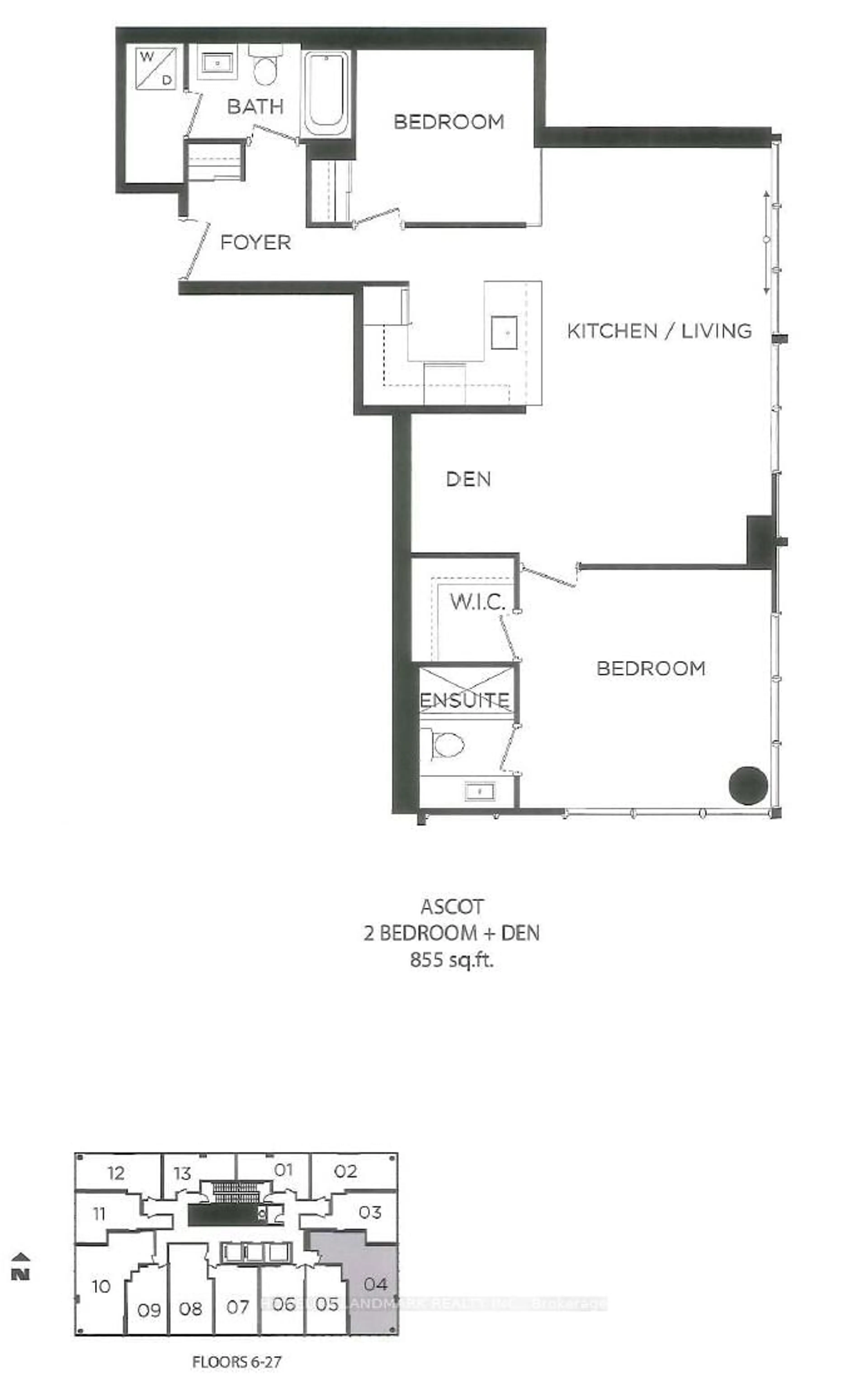 Floor plan for 188 Cumberland St #1504, Toronto Ontario M5R 0B6