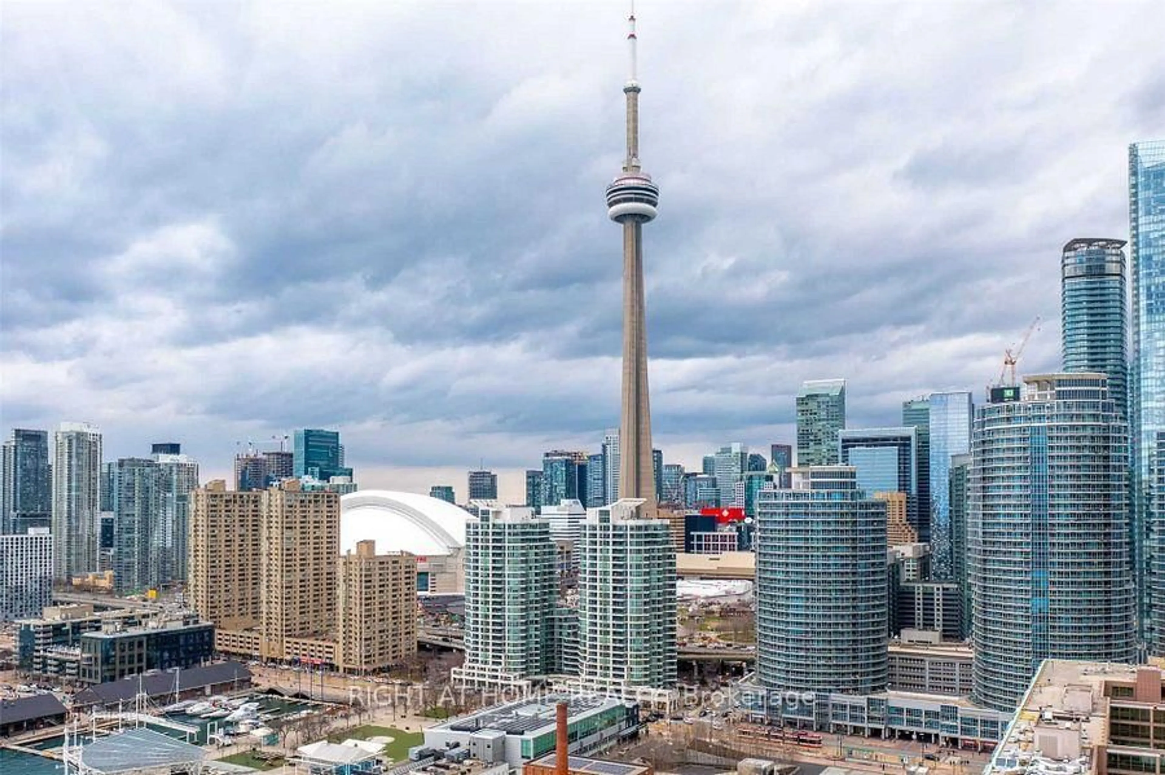 A pic from outside/outdoor area/front of a property/back of a property/a pic from drone, city buildings view from balcony for 228 Queens Quay #2801 (Ph 1), Toronto Ontario M5J 1B5