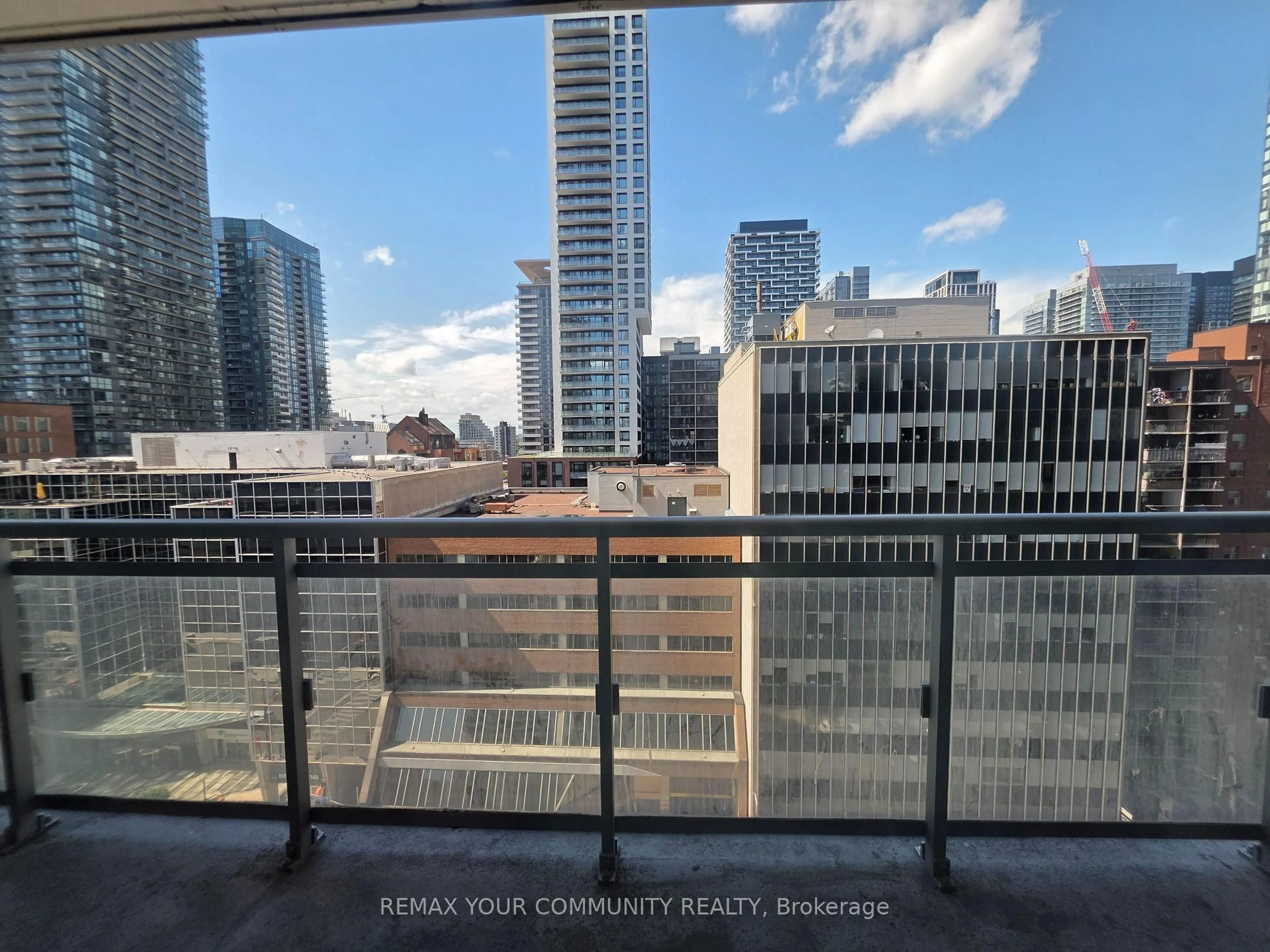 Balcony in the apartment, city buildings view from balcony for 89 Dunfield Ave #1004, Toronto Ontario M4S 0A4