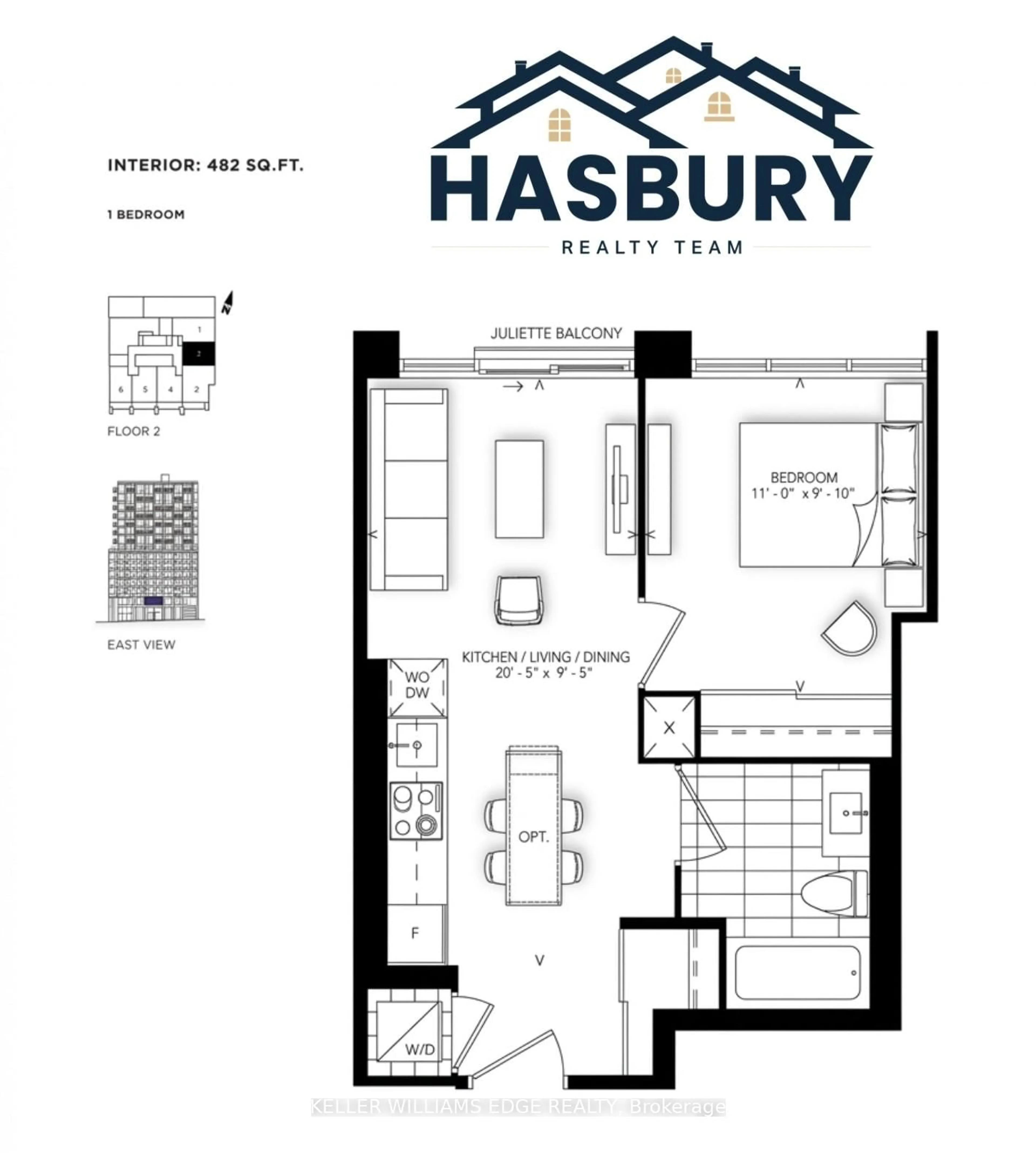 Floor plan for 2 Augusta Ave #202, Toronto Ontario M5V 0T3