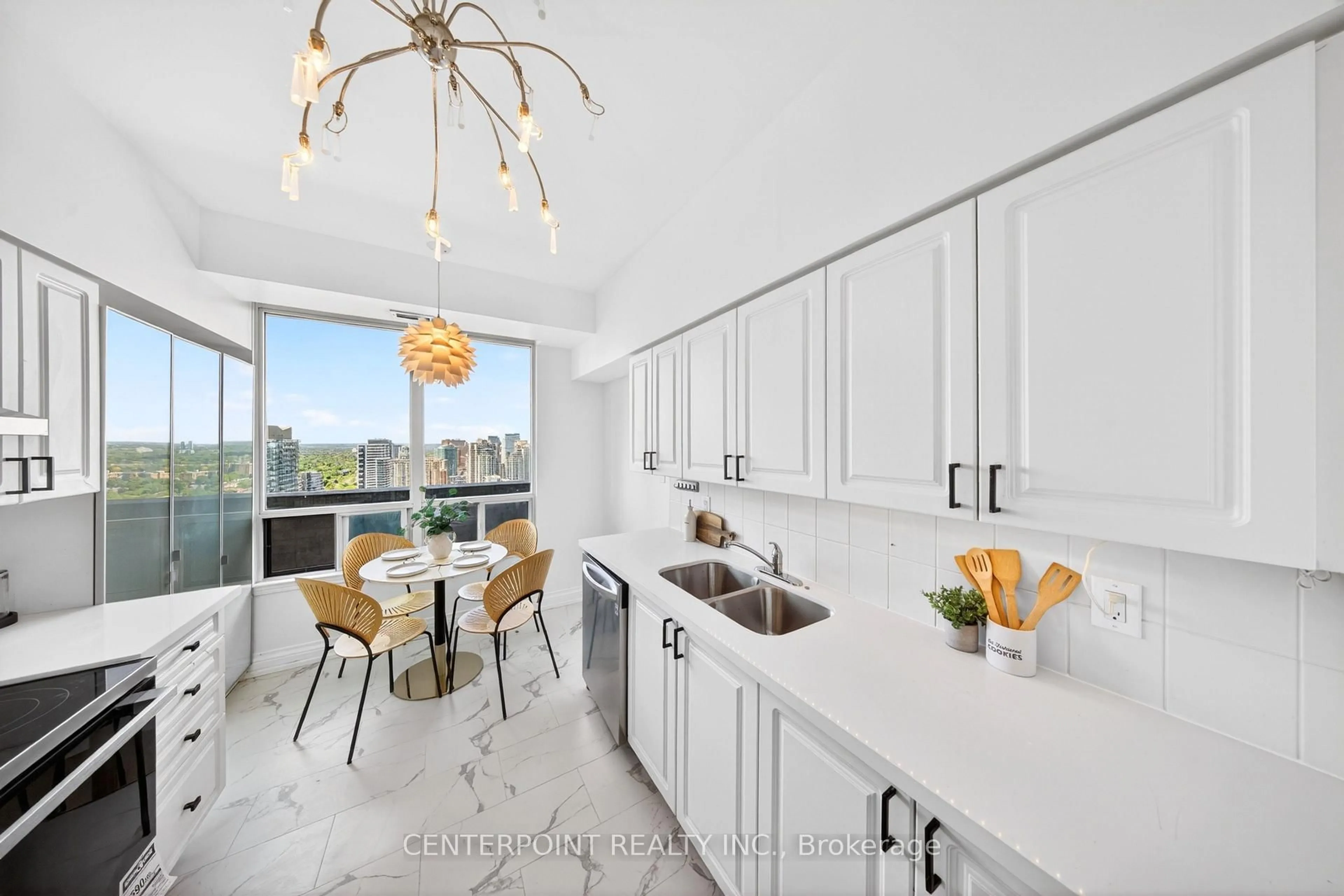 Open concept kitchen, ceramic/tile floor for 33 Empress Ave #Ph201, Toronto Ontario M2N 3T2