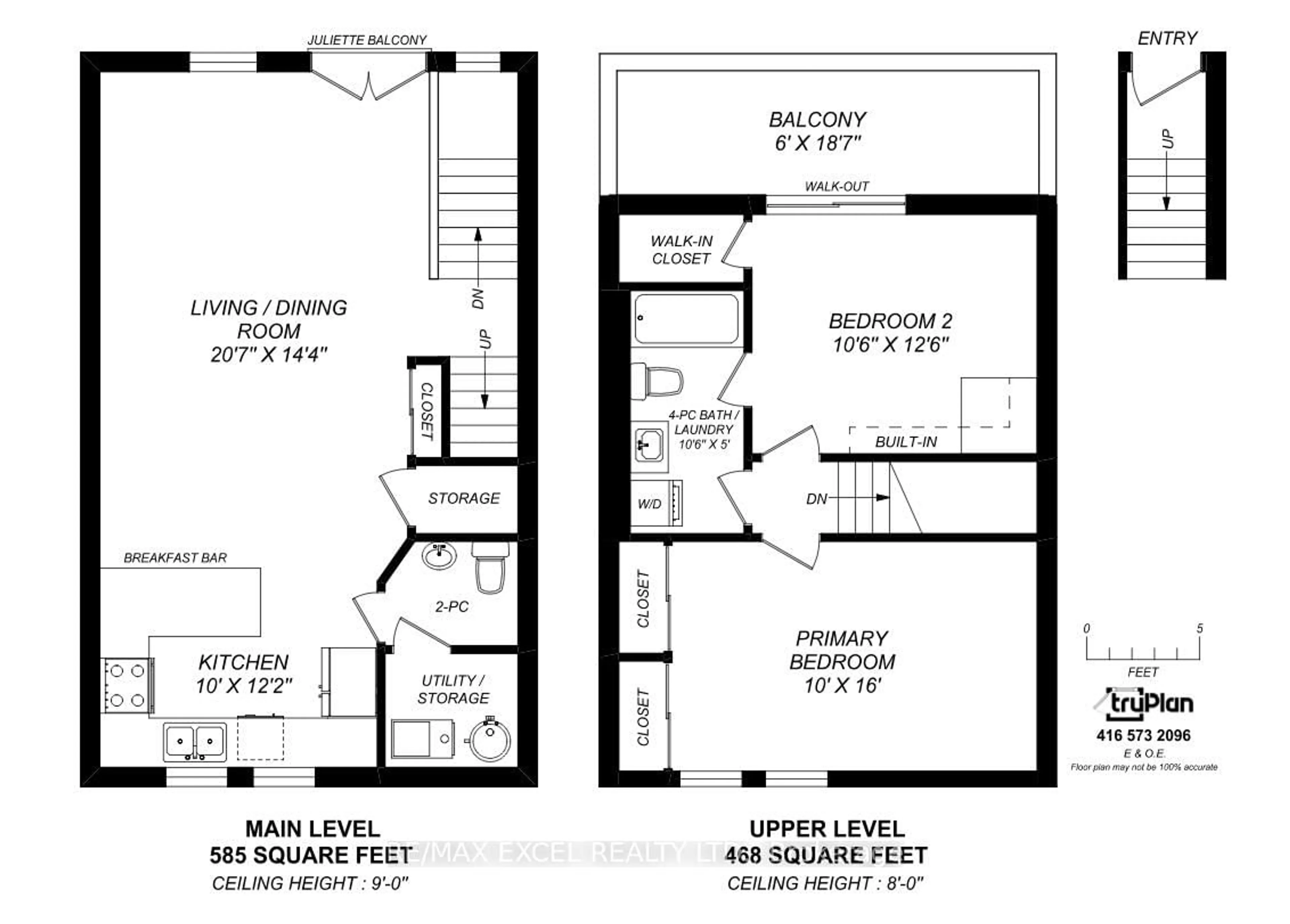Floor plan for 51 Halton St #216, Toronto Ontario M6J 1R5