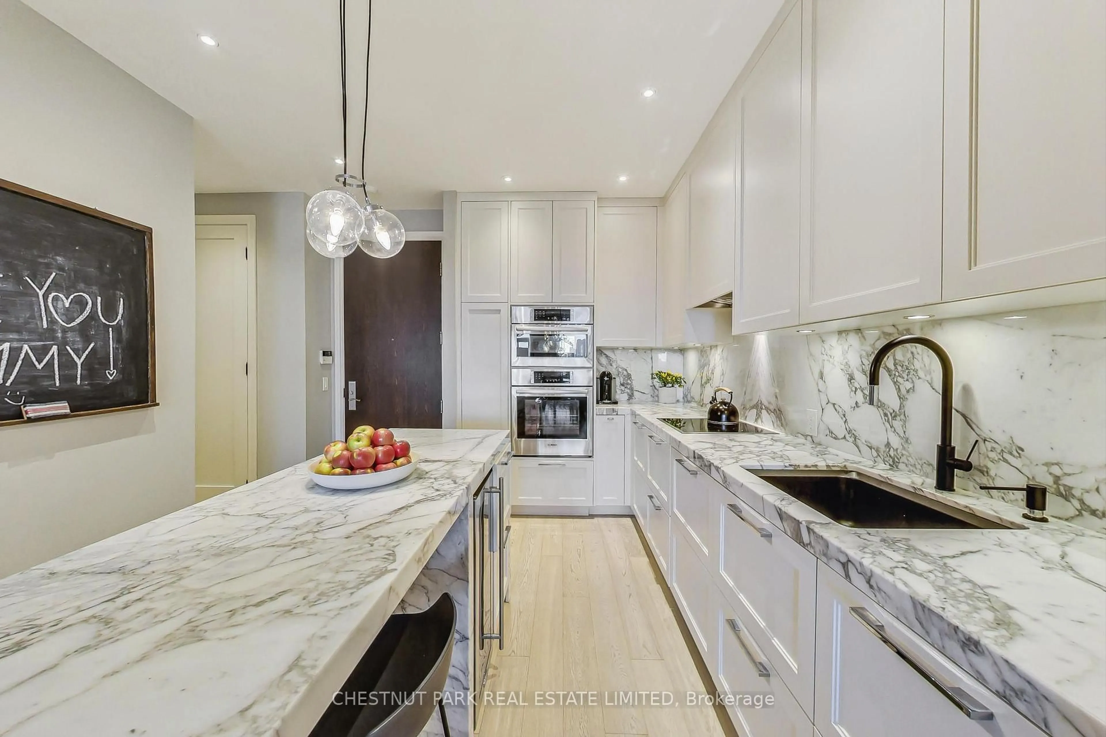 Contemporary kitchen, ceramic/tile floor for 48 St Clair Ave #1104, Toronto Ontario M4V 2Z2