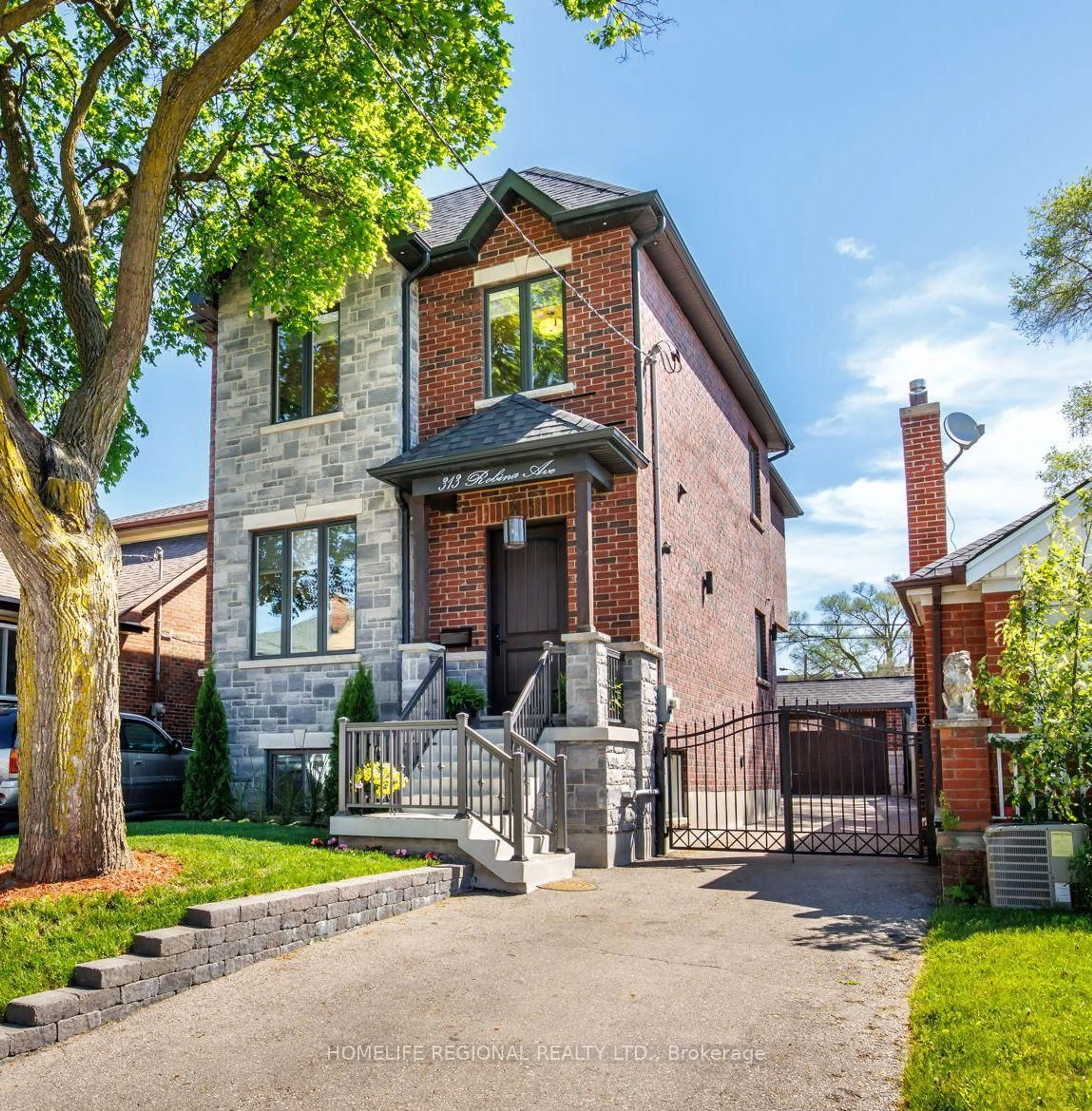 Home with brick exterior material, street for 313 Robina Ave, Toronto Ontario M6C 3Z2
