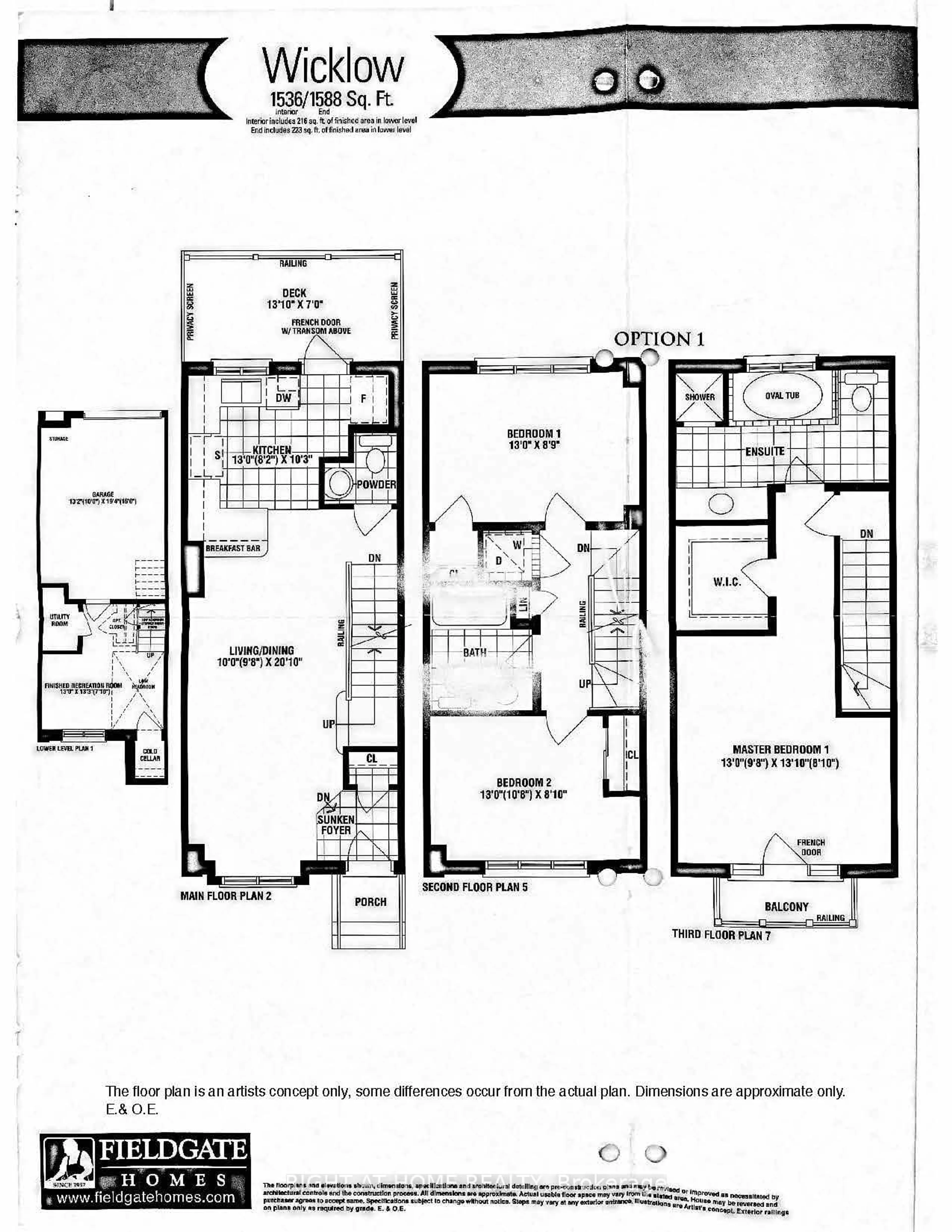 Floor plan for 28 Raffeix Lane, Toronto Ontario M5A 0G5